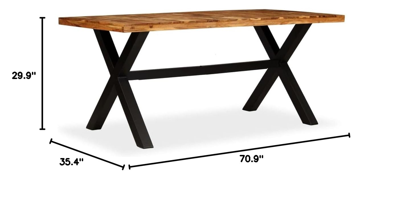 Solid Acacia & Mango Wood Dining Table 70.9