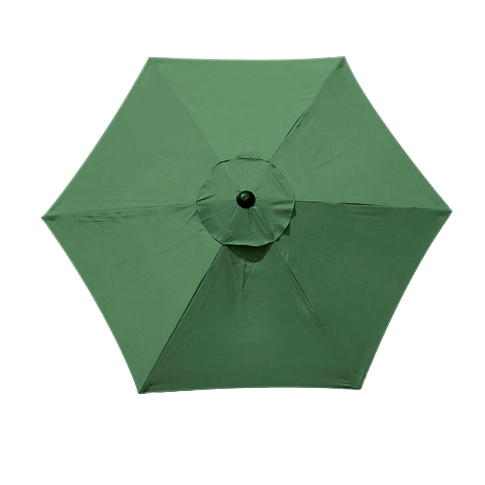 6.3Ft Replacement Canopy for Patio Umbrella - 6-Rib Market Table Umbrella Top (Green) | Outdoor Dining, Poolside Lounging & Backyard Shade Solution