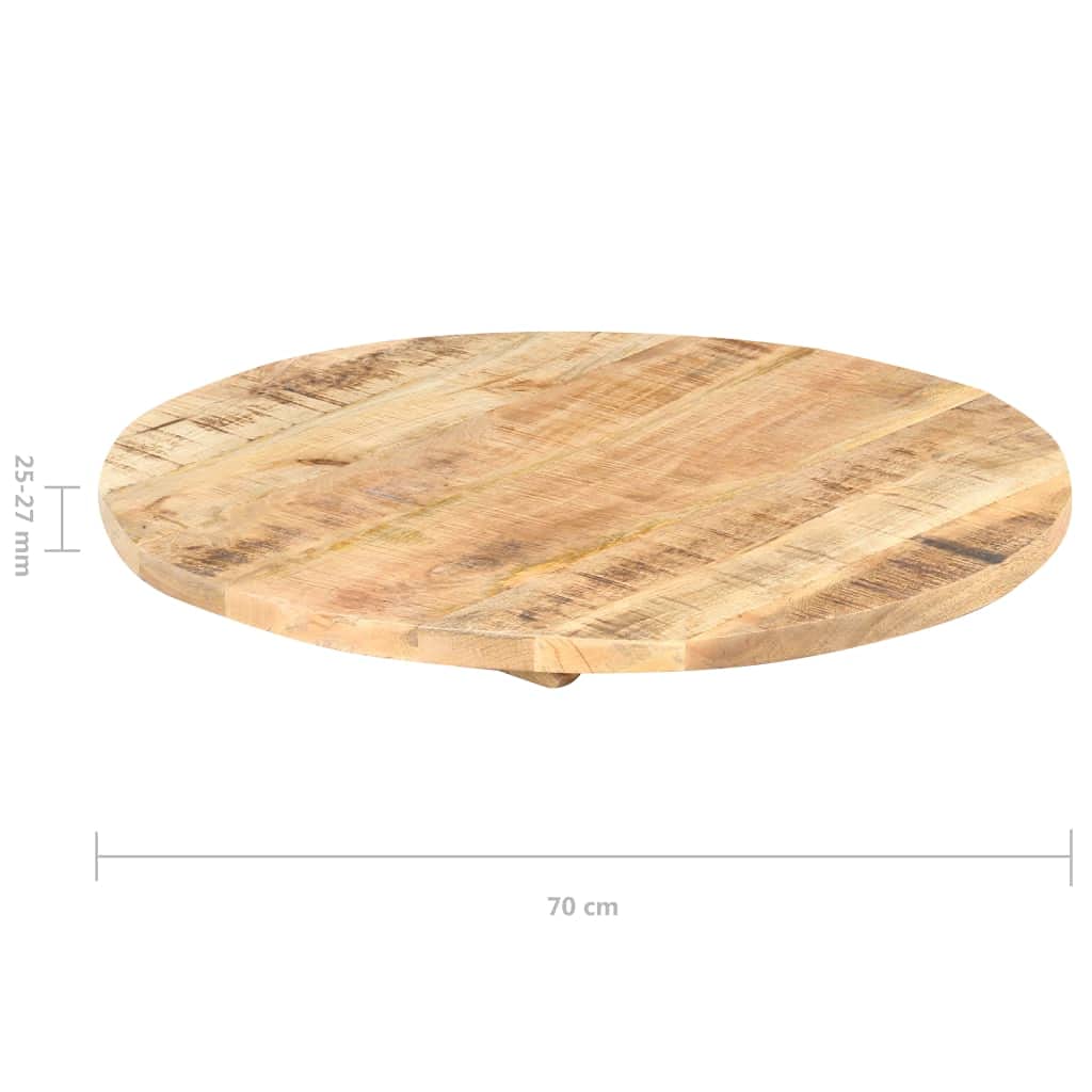 Premium Solid Mango Wood Round Table Top 27.6