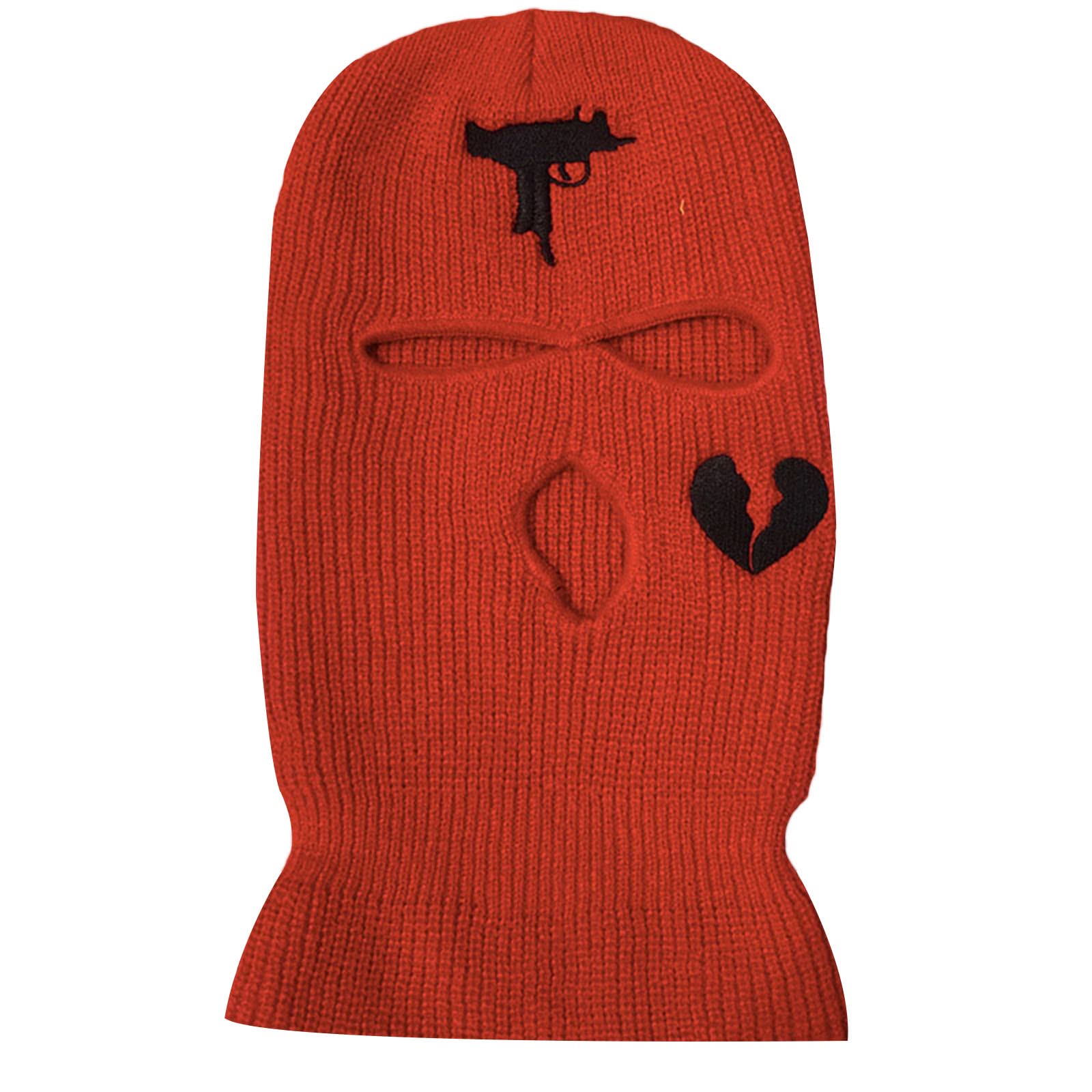 3 Hole Winter Warm Balaclava Hat - Knitted Ski Mask for Men & Women - Windproof Face Protection Beanie for Skiing, Snowboarding & Outdoor Activities