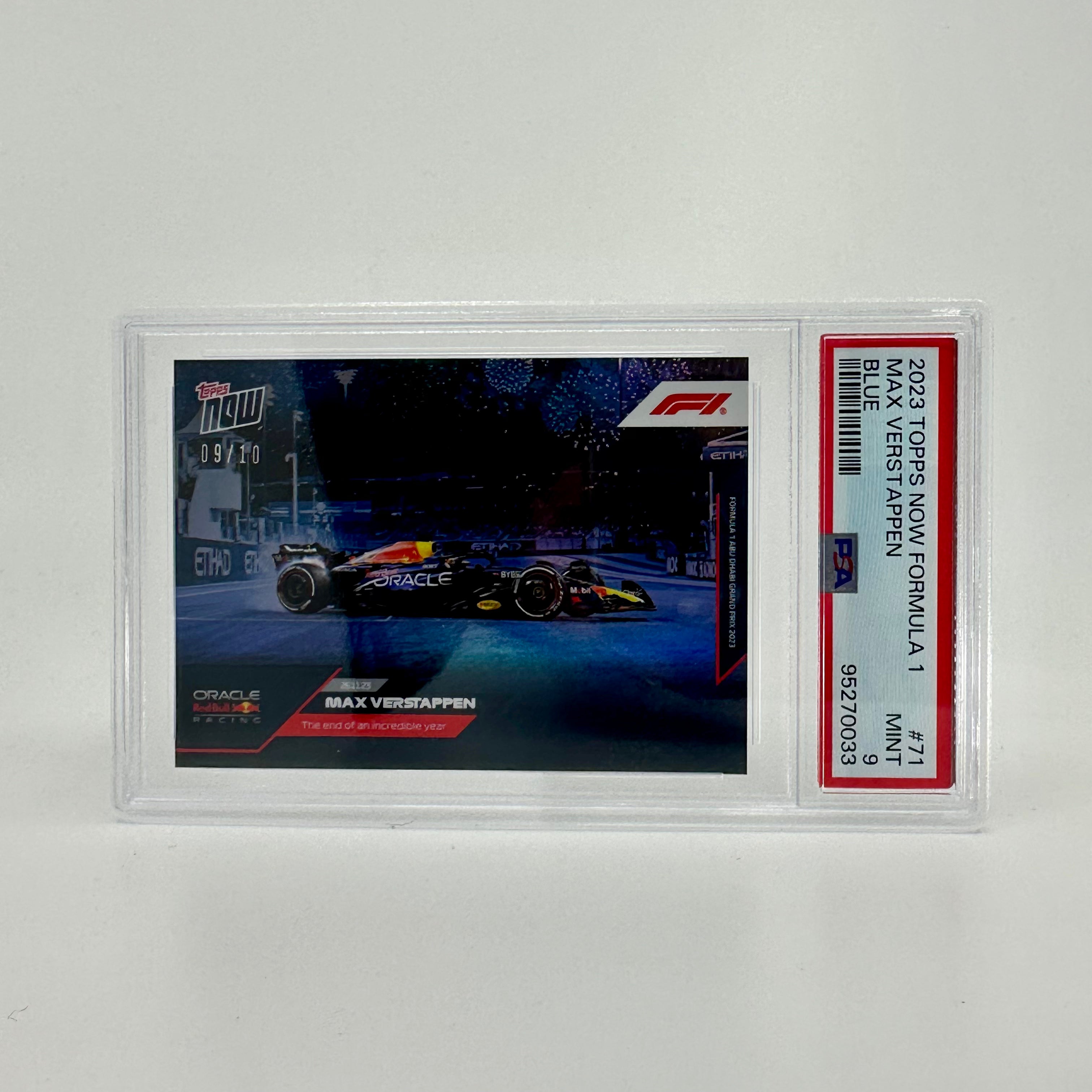 PSA 9 Graded 2009-2010 Max Verstappen #71 Blue Rookie Card - Perfect for F1 Collectors & Racing Memorabilia Displays