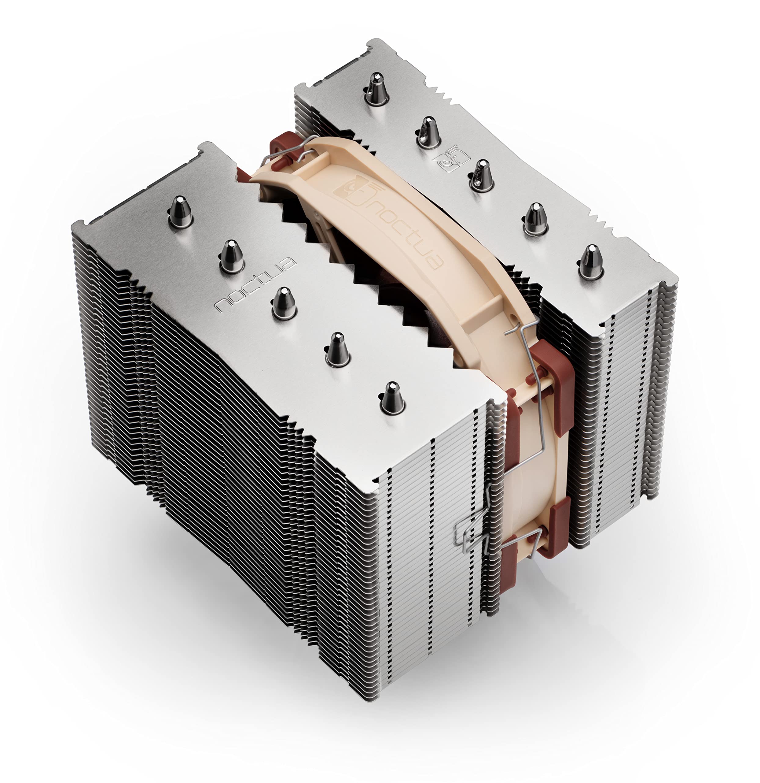Noctua NH-D12L Low-Profile Dual-Tower CPU Cooler with 120mm PWM Fan - Premium Quiet Cooling for Intel/AMD CPUs - Perfect for Compact PC Builds & Small Form Factor Cases