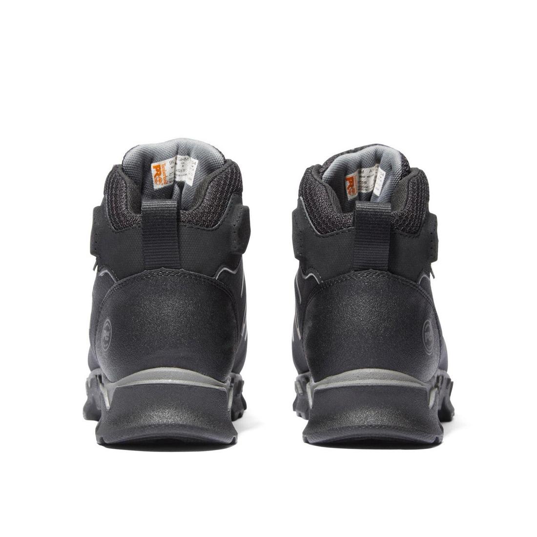 Powertrain Sport Alloy Toe Safety Work Boots for Men - Black Steel Toe Shoes for Construction, Warehouse & Outdoor Work