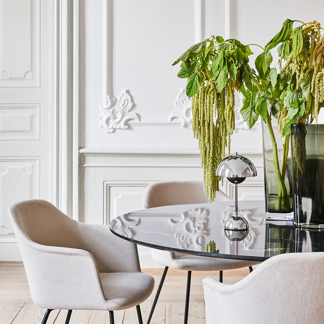 SK20 Adjustable Height Dining Table with Center Base - Perfect for Small Spaces, Apartments, and Modern Kitchens