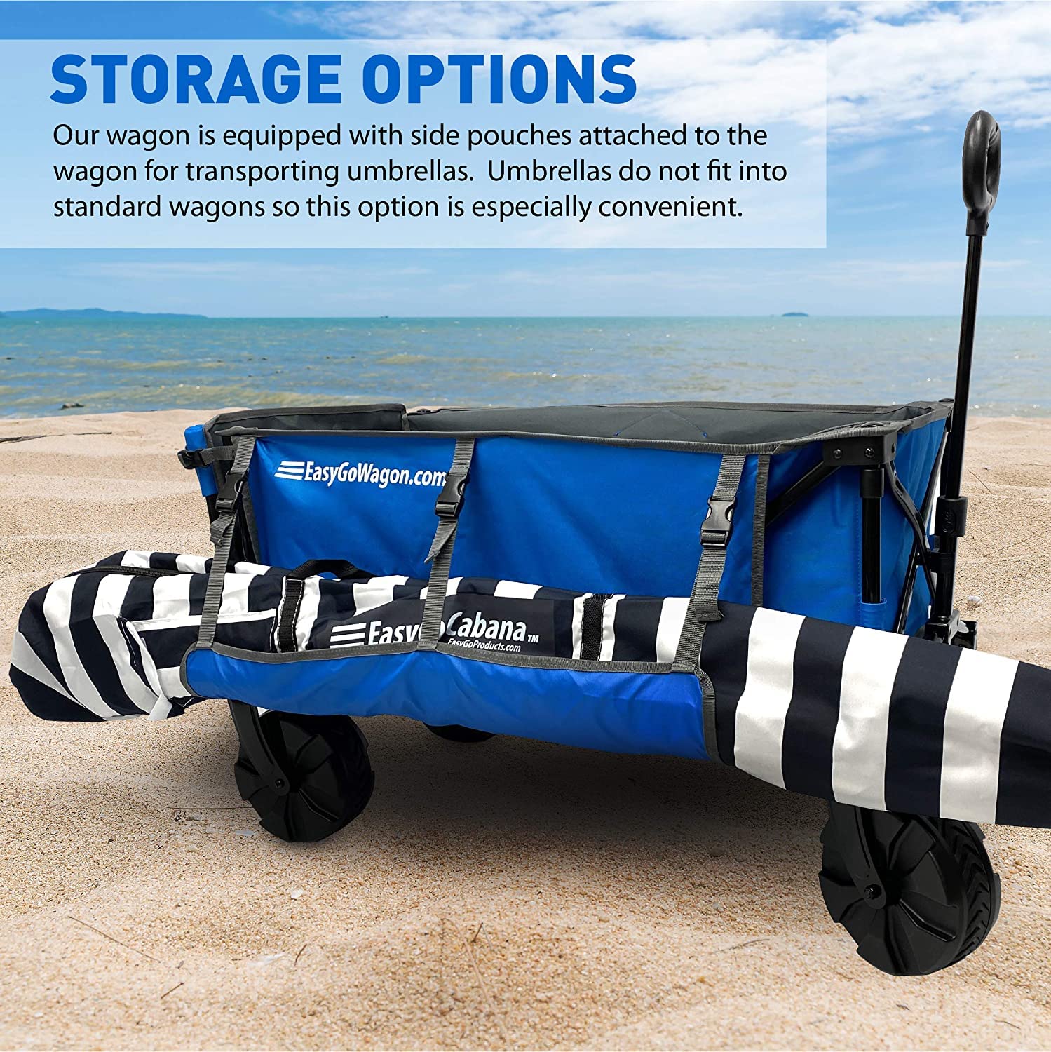 EasyGoProducts Deluxe Folding Beach Wagon with 19