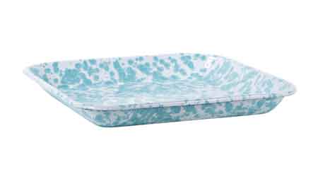 Sea Glass Swirl Square Baking Sheet 10.5 Inch - Non-Stick Cookie Sheet for Baking, Roasting & Serving - Perfect for Cookies, Brownies, Pizza & Party Appetizers