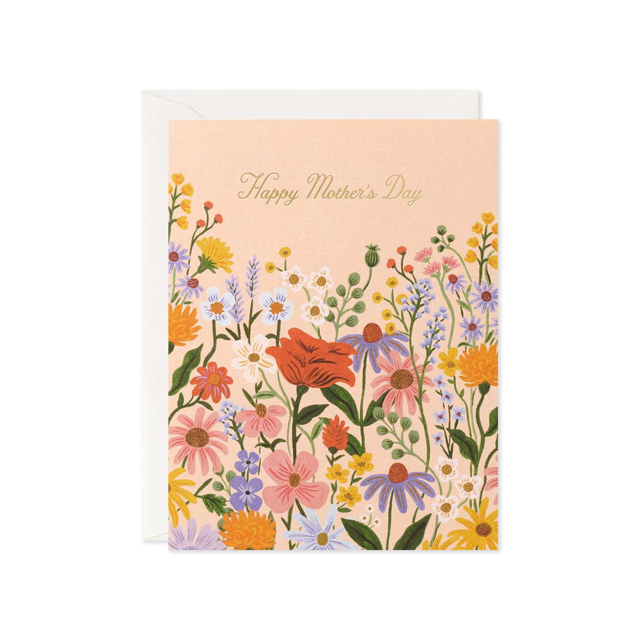 Beautiful Prairie Garden Mother's Day Card - Floral Greeting Card for Mom, Grandma - Perfect for Birthday, Thank You & Special Occasions