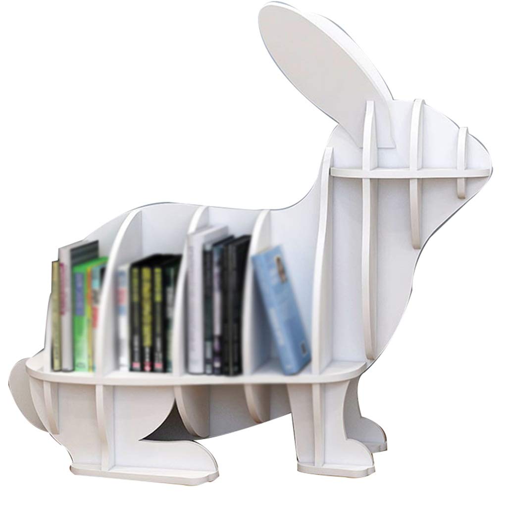 Kids Book Shelf Organizer - Rabbit-Shaped Floor Book Display Shelf for Children's Room | Eco-Friendly High-Density Board, No Assembly Needed | Perfect for Bedroom, Playroom & Classroom Organization