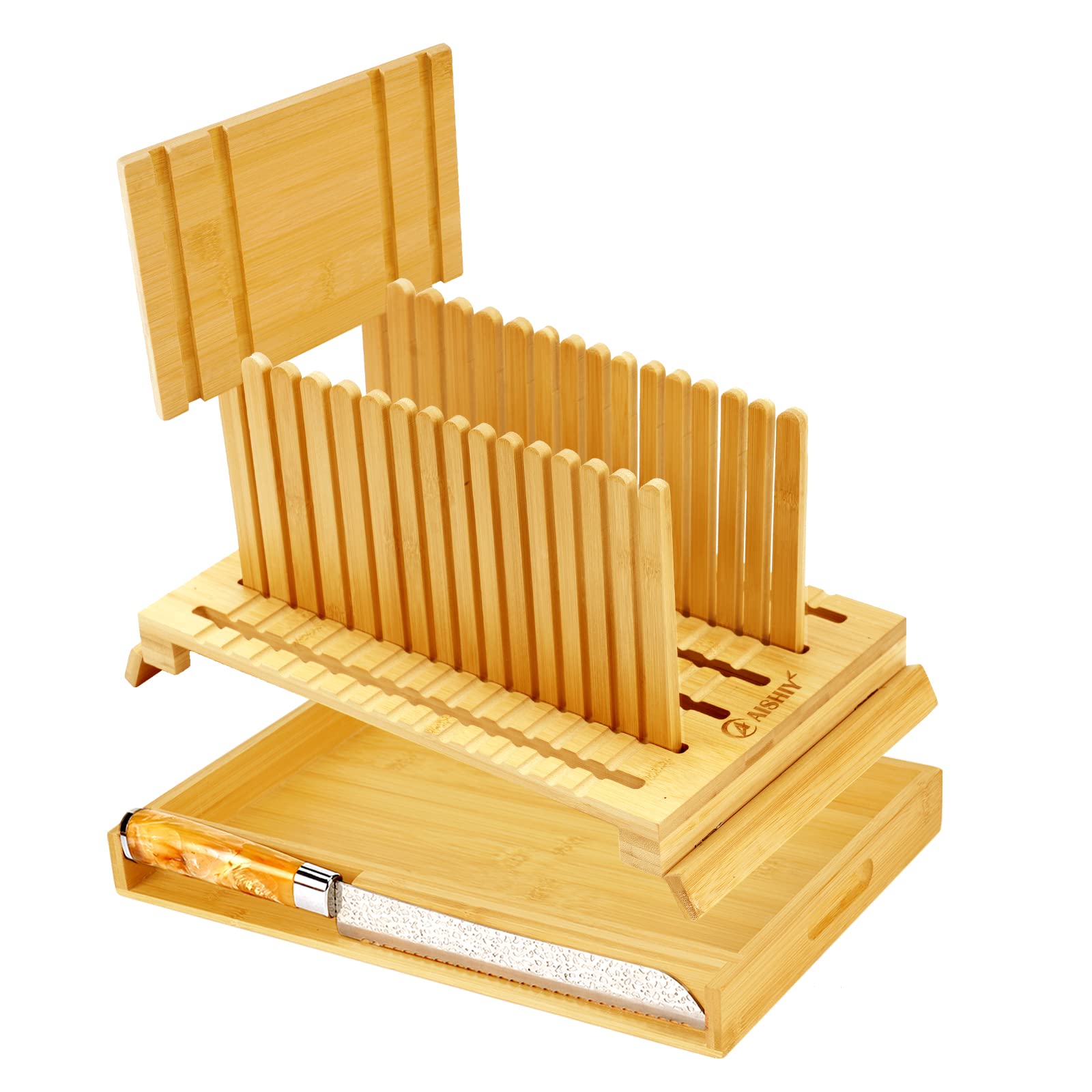 AISHYI 2024 Electric Bread Slicer - Adjustable Thickness & Width Bread Knife with Crumb Tray, Plug-in Slicing Guide for Homemade Bread, Cakes, Bagels - Perfect for Bakeries, Home Kitchens & Breakfast Prep