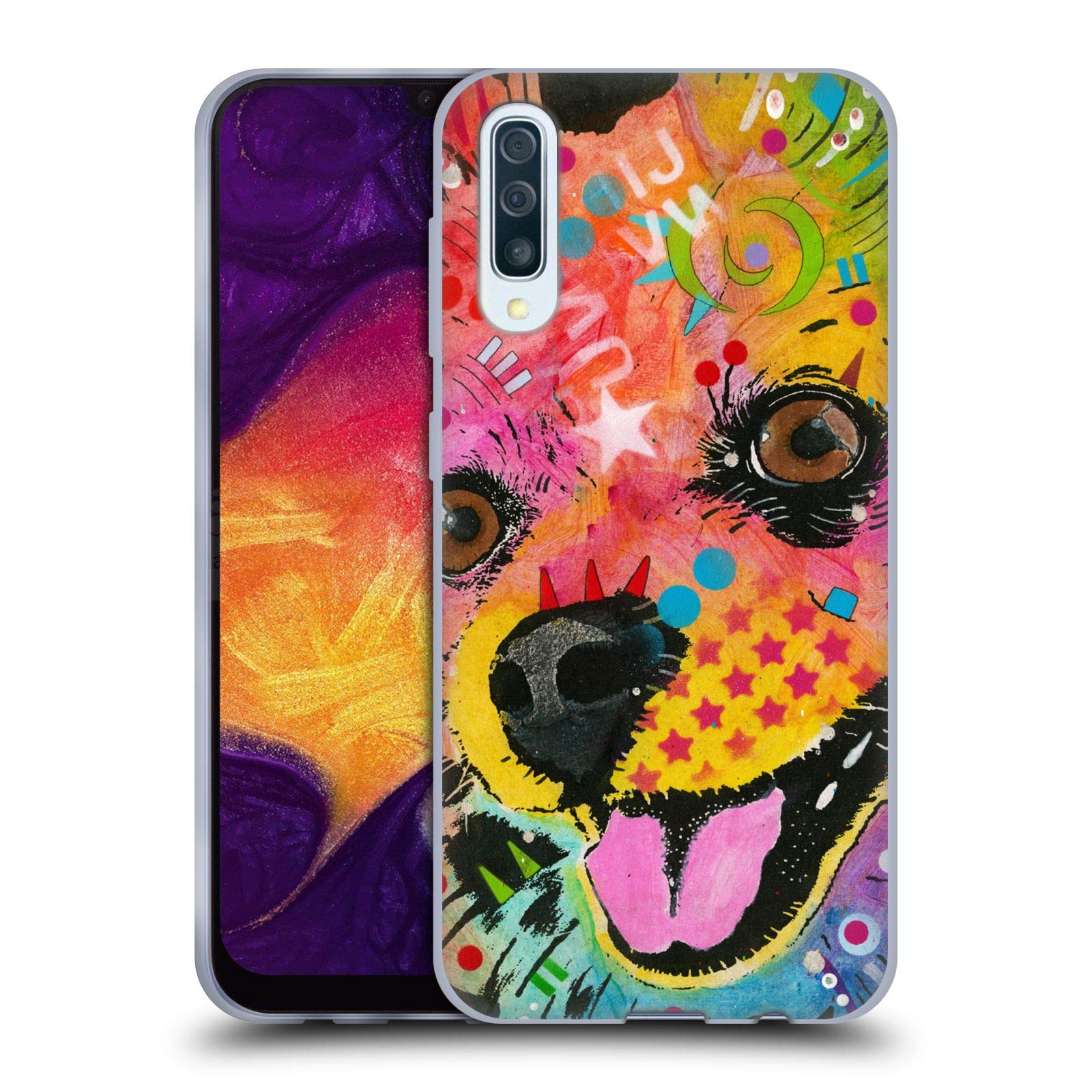 Dean Russo Pomeranian Dogs Soft Gel Case for Samsung Galaxy A50/A30s (2019) - Officially Licensed Durable Protective Phone Cover by Head Case Designs - Perfect for Everyday Use & Gift Giving
