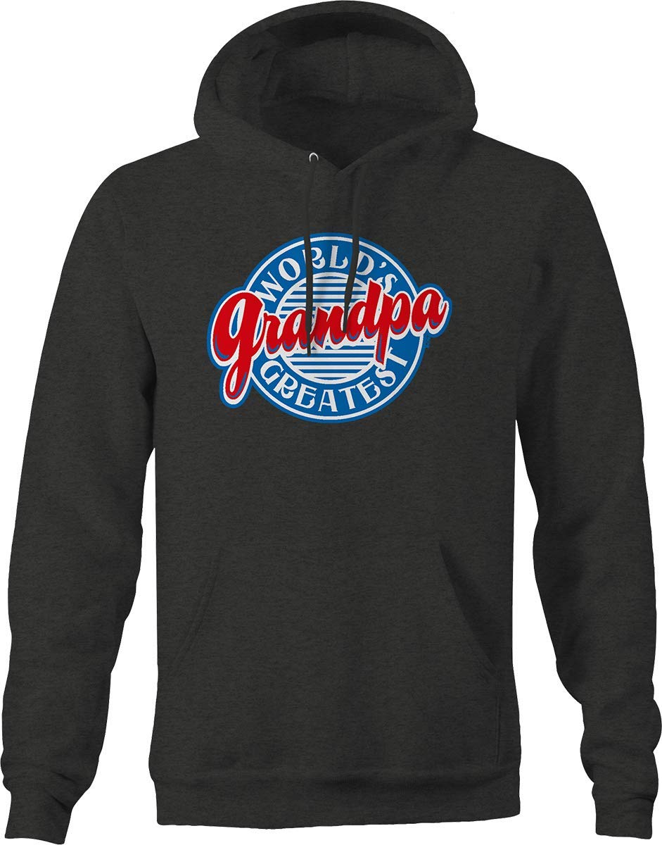 World's Greatest Grandpa Hooded Sweatshirt for Men - Dark Gray | Comfortable Gift for Grandfathers, Fathers Day, Birthday & Family Gatherings