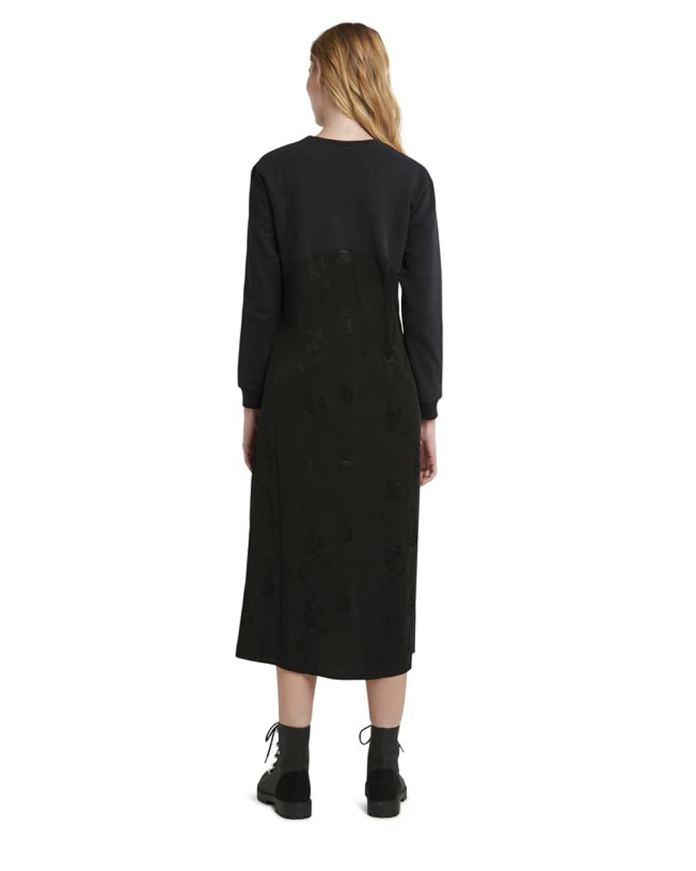 Desigual Women's Long Sleeve Woven Dress - Elegant Floral Print Maxi Dress for Casual Outings, Date Nights & Spring/Summer Occasions