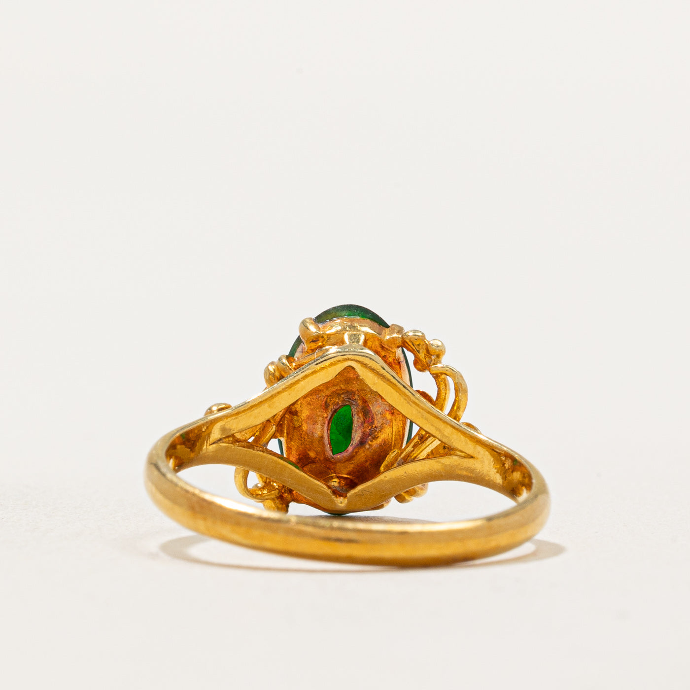 1.00ct Oval Cabochon Nephrite Jade Ring - Size 6.5 - Handmade Sterling Silver Jewelry for Women - Perfect for Weddings, Anniversaries & Special Occasions