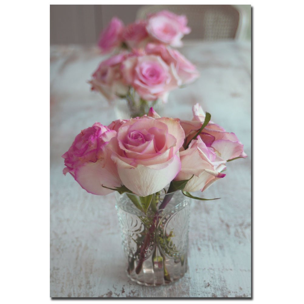 Patty Tuggle Shabby Roses Canvas Wall Art - Vintage Floral Painting for Living Room, Bedroom & Office Decor