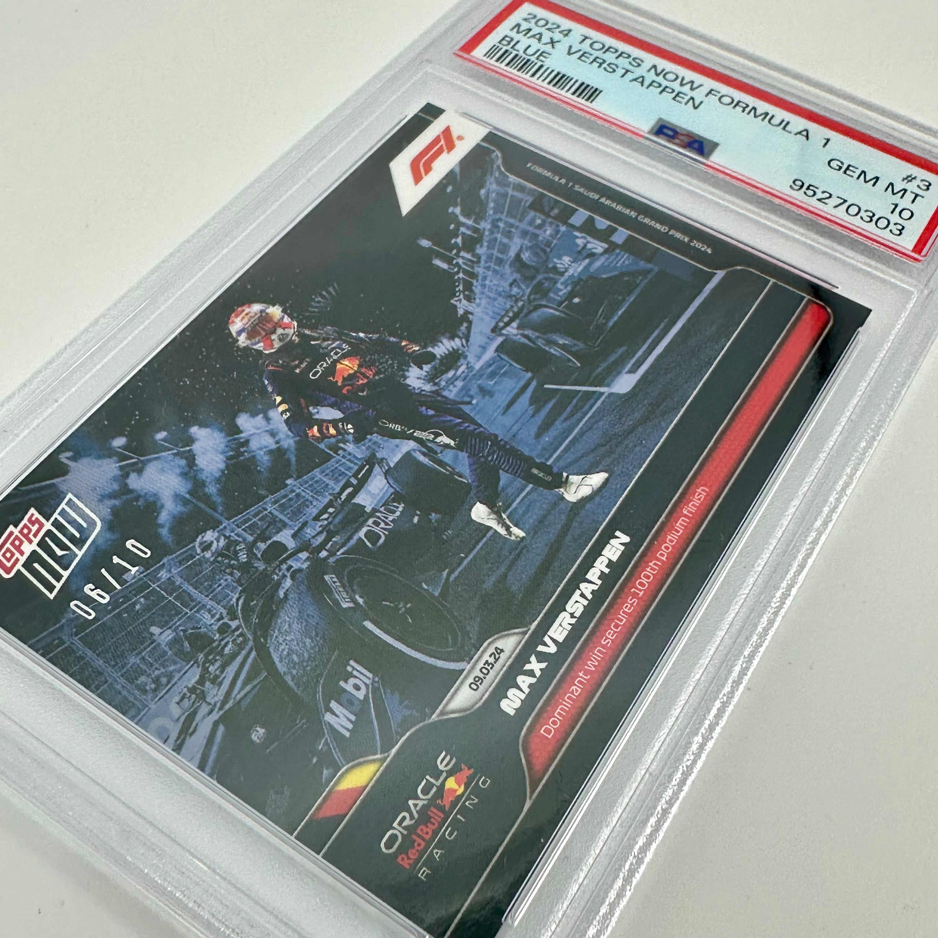 PSA 10 Graded 2006 Topps Chrome Max Verstappen #3 Blue Parallel - Rare F1 Racing Card for Collectors & Fans, Perfect for Display & Investment