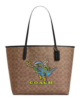 Coach Cosmic City Tote Bag - Signature Canvas with Rexy Print | Stylish Designer Handbag for Women | Perfect for Work, Travel & Everyday Use