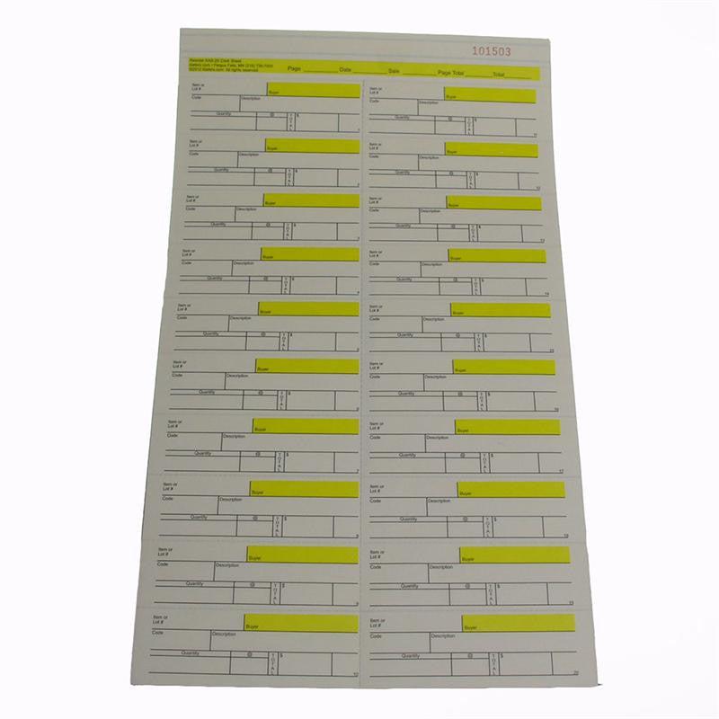 20-Pack Legal Size Ticket Clerk Sheets - 100 Forms for Efficient Event Management | Perfect for Box Office, Conventions & Ticketing Services