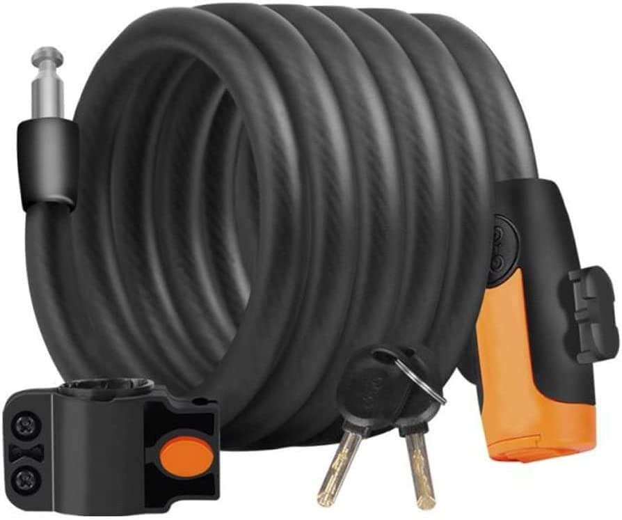 UPPVTE Anti-Theft Bike Lock - Steel Chain with 2 Keys & Mount for Mountain Bikes | Secure Parking & Outdoor Use