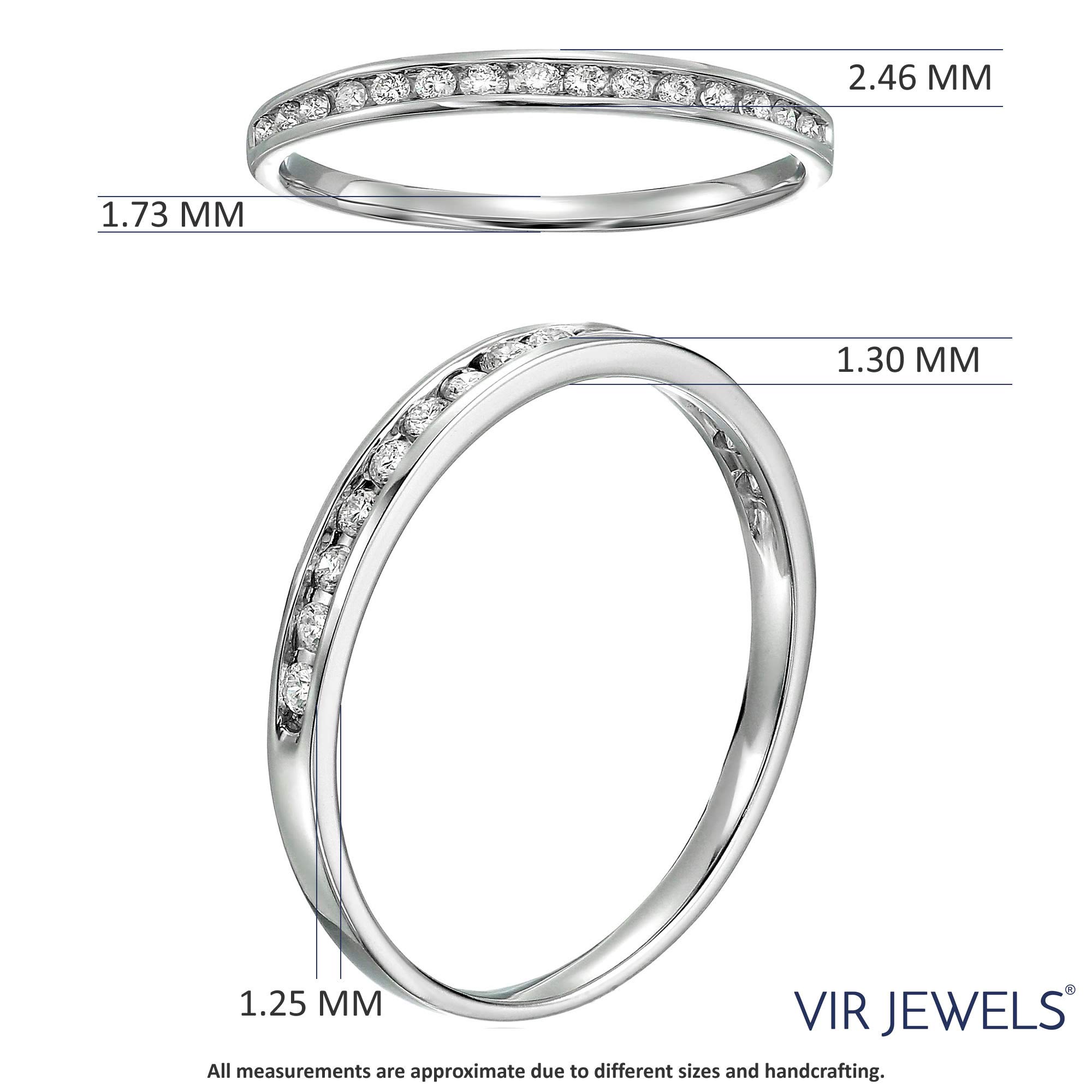 1/10 cttw to 1 cttw Diamond Wedding Band for Women - 10K Gold Channel Set Engagement Ring (Size 4.5-10) | Classic Bridal Jewelry for Anniversary, Proposal & Special Occasions