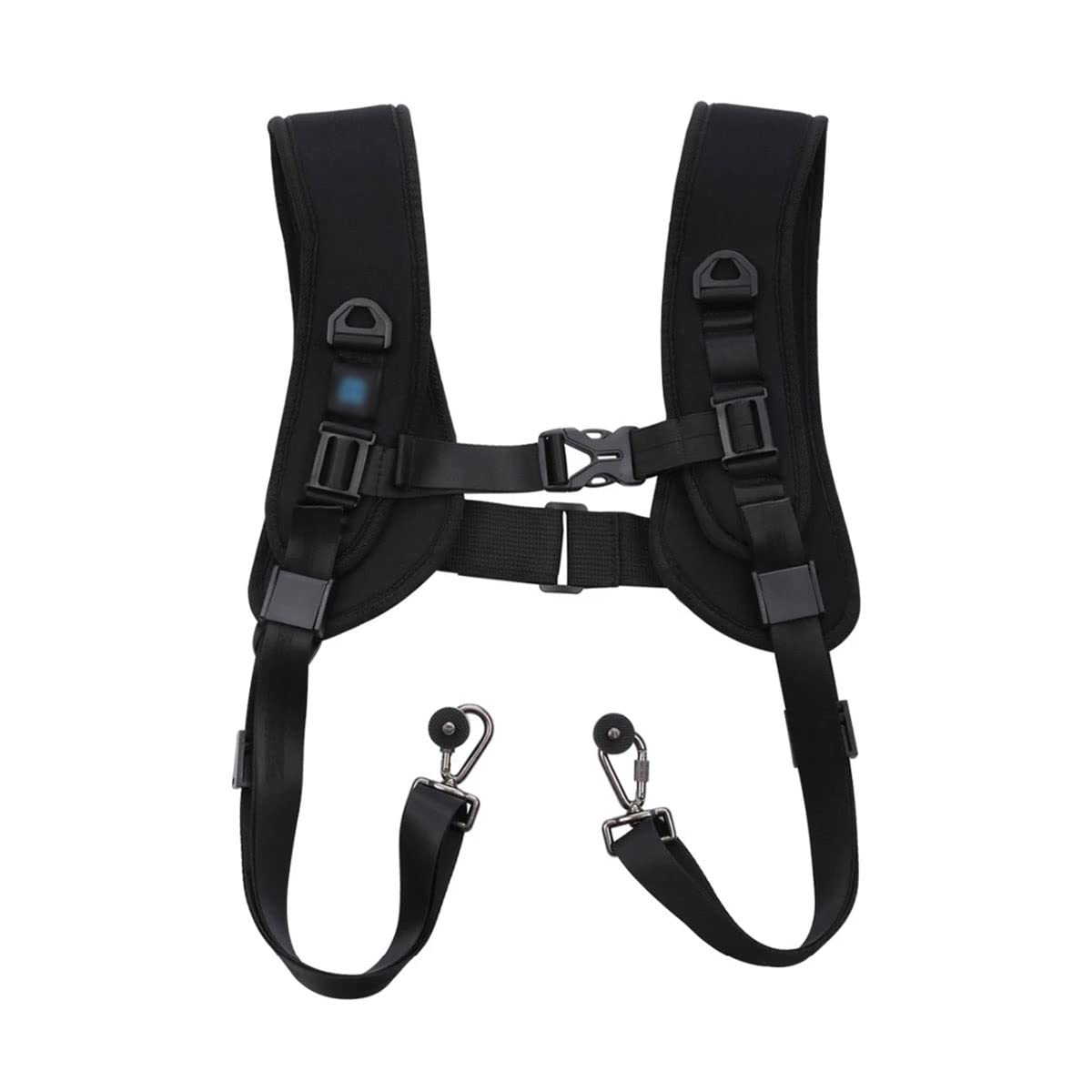 FEGOCLT Adjustable Dual Camera Sling Strap for DSLR - Quick Release Black Shoulder Harness for Photographers - Perfect for Wedding, Travel & Outdoor Photography (One Size, Black)