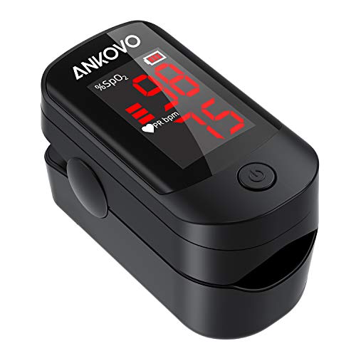 Ankovo Portable Fingertip Pulse Oximeter - Accurate Blood Oxygen Saturation (SpO2) Monitor with Pulse Rate Measurement - Ideal for Home Use, Travel, and Sports Activities
