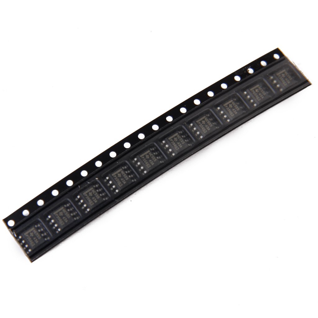 Flameer 10pcs NE555 555 SMD Timer IC Module SOP8 Integrated Circuit Chips 4.5V-16V - Perfect for DIY Electronics, Robotics, and Timer Circuit Projects