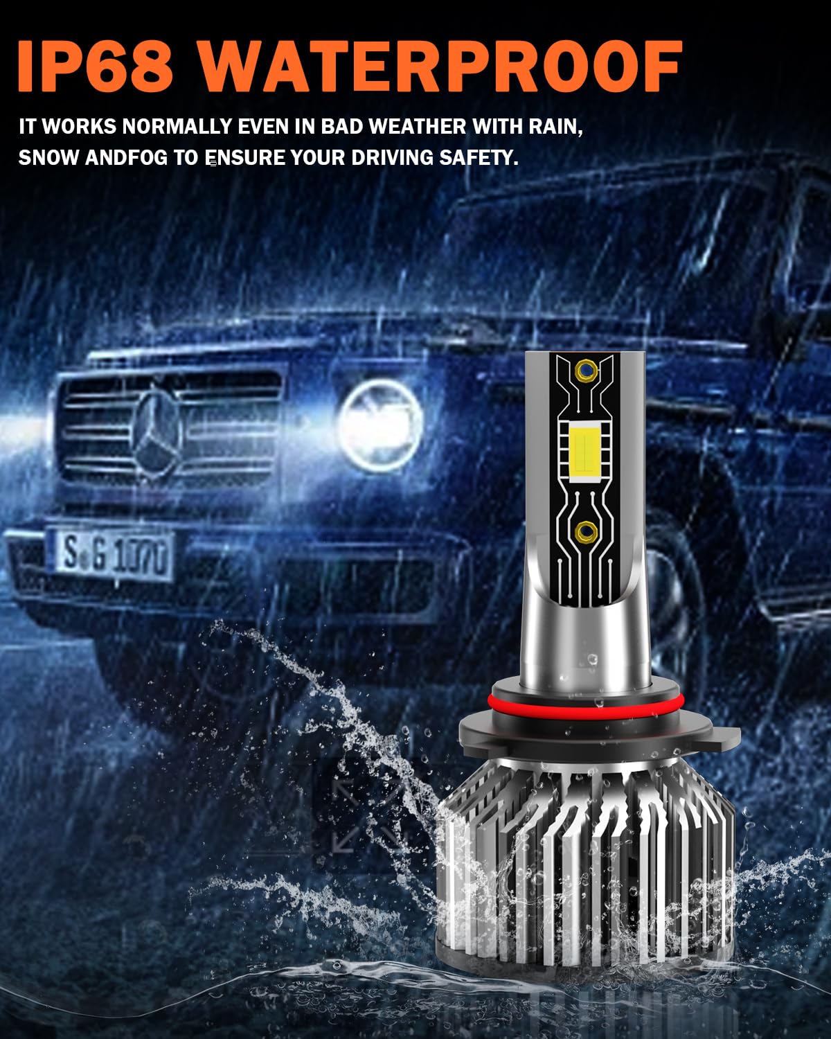 2007-2014 Honda CRV LED Headlight Bulbs 9003/H4 + H11 Fog Lights - 40000LM 600% Brighter 6500K White - Plug & Play Direct Replacement (Pack of 4) - Perfect for Night Driving & Off-Road Adventures