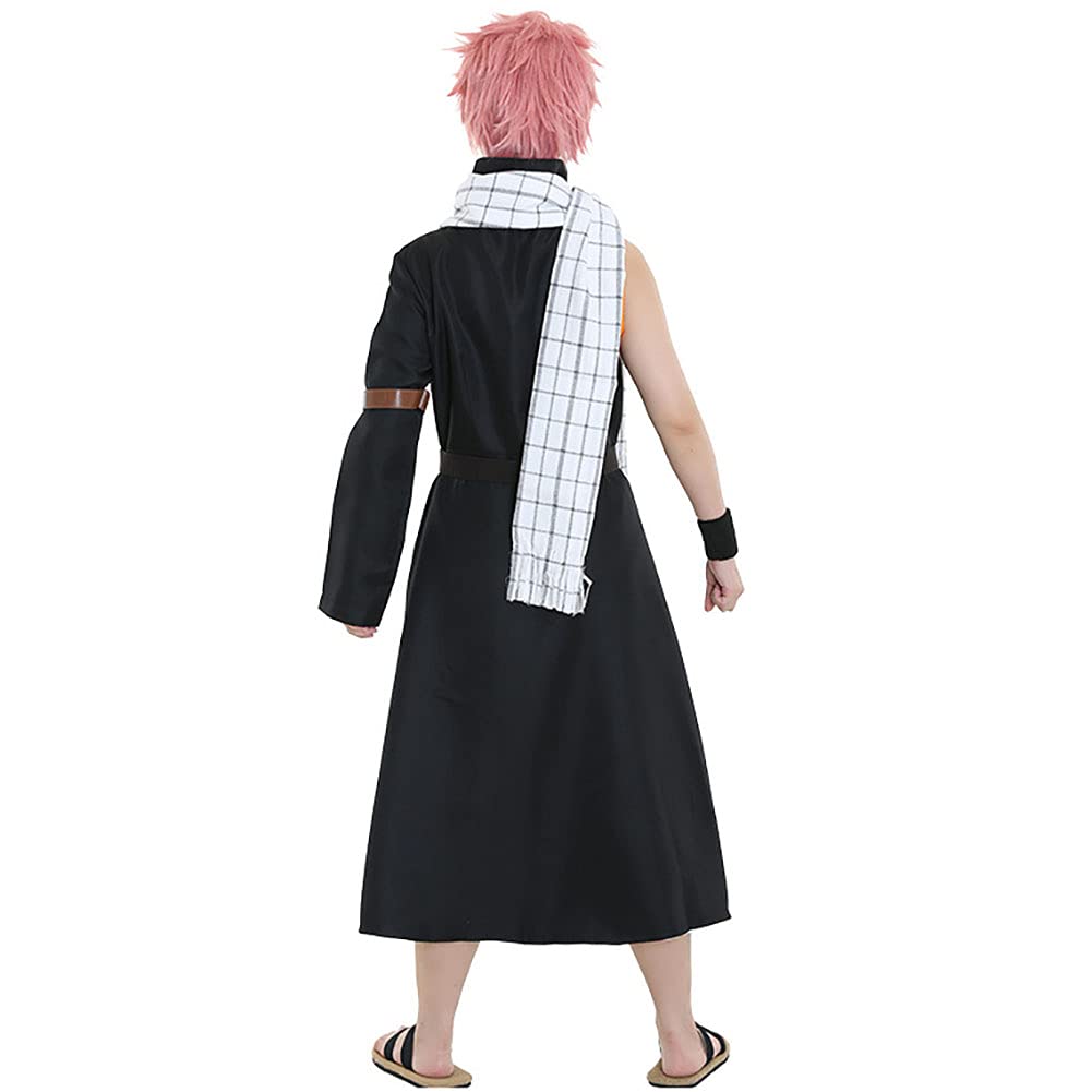 Natsu Dragneel Cosplay Costume Outfit with Scarf - Anime Fairy Tail Cosplay Uniform for Halloween, Conventions & Role Playing