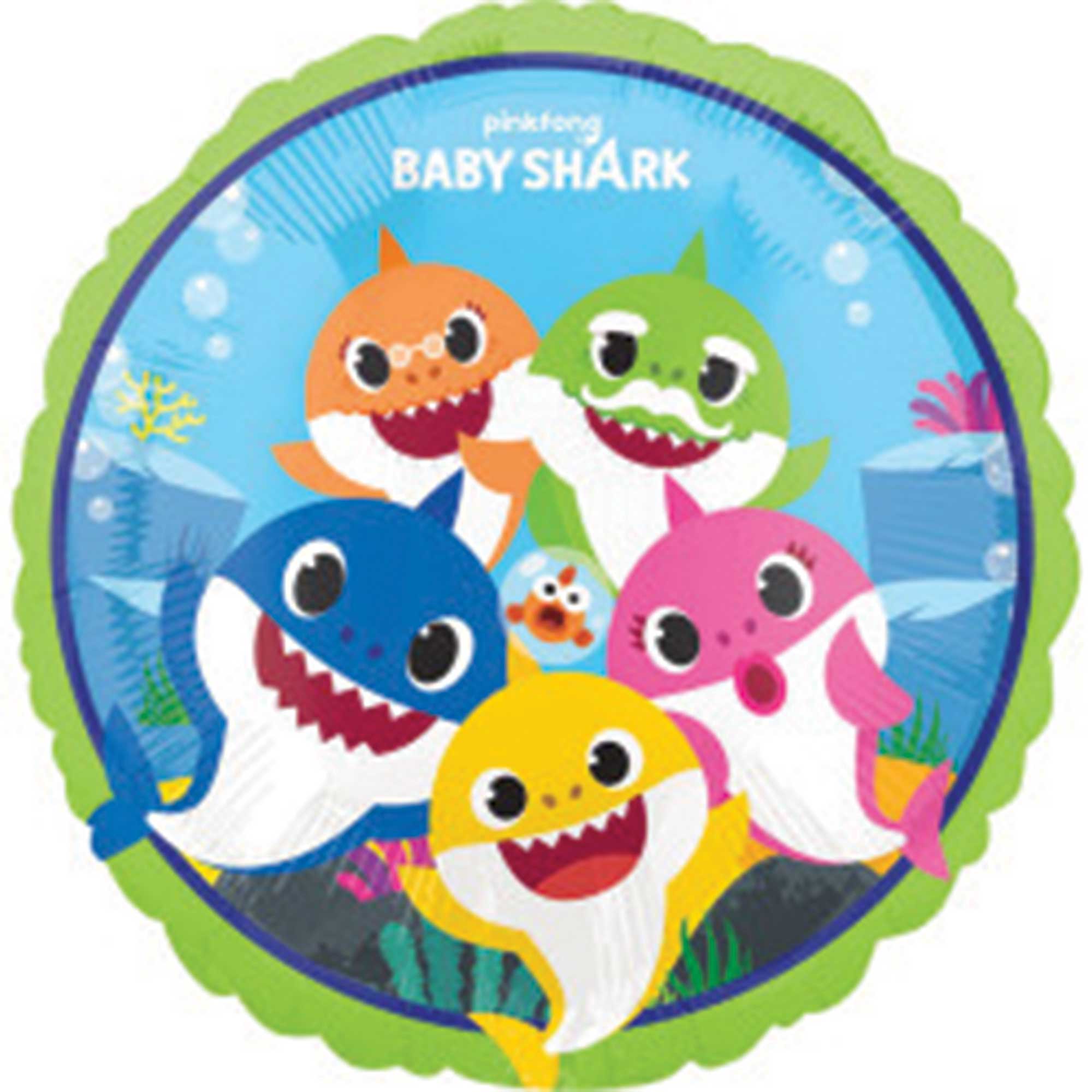 45cm Standard HX Baby Shark Balloon - Perfect for Birthday Parties, Baby Showers & Pool Decorations