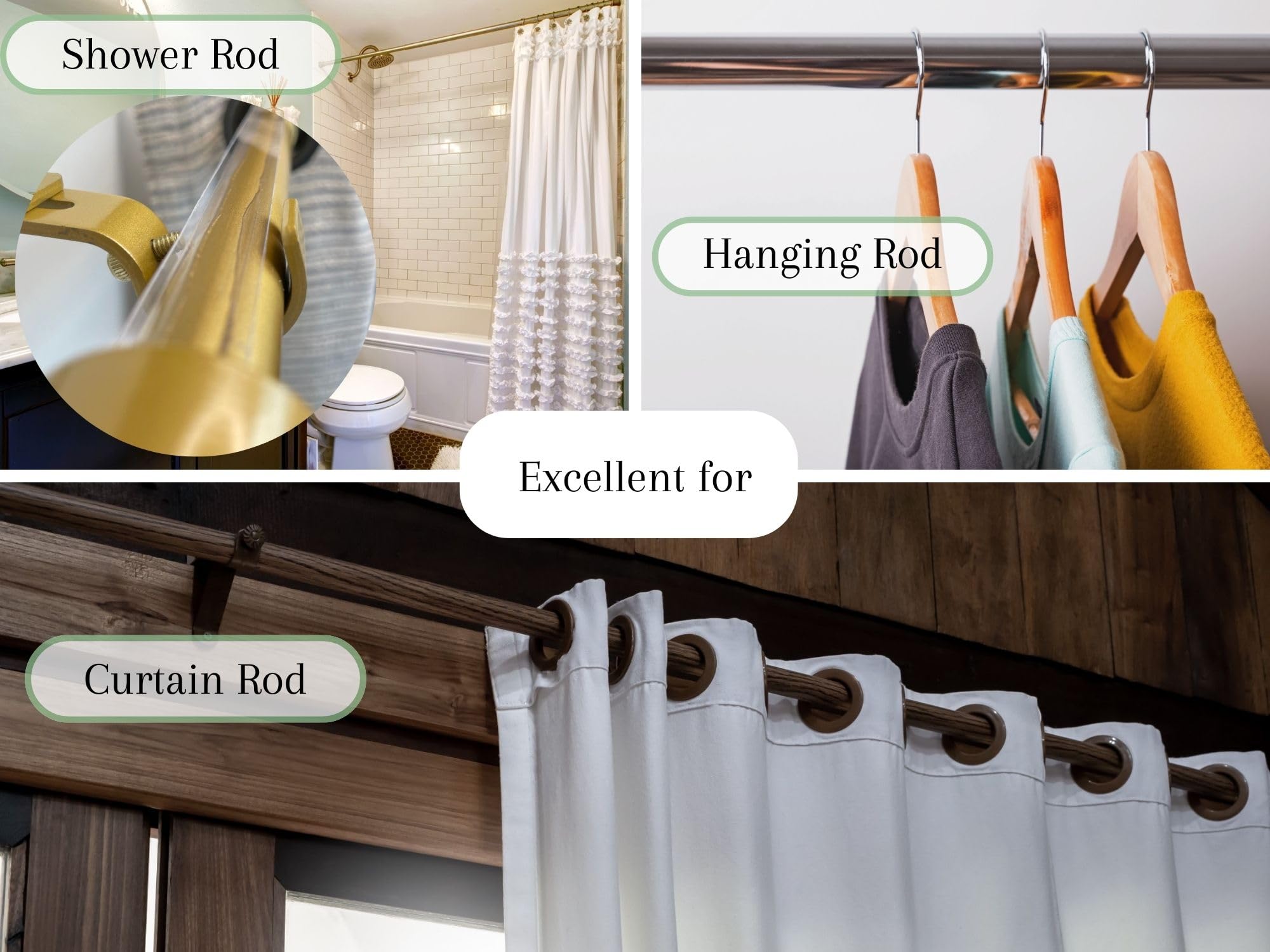 13 ft Clear Drapery Ring Sliders - Smooth Gliding Shower Curtain Rings for Effortless Operation, Prevents Snags & Noise - Perfect for Bathrooms, Bedrooms, and Home Decor (13 Feet)