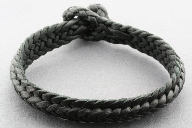 Ridge Plaited Leather Bracelet for Men & Women - Black Adjustable Wristband - Perfect for Casual Wear, Gifts & Everyday Fashion