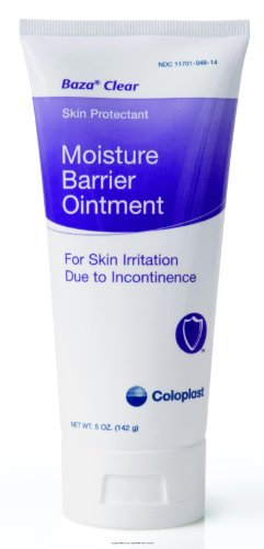 Coloplast Baza Clear Moisture Barrier Ointment - 5oz Tube (Case of 12) | Skin Protectant for Incontinence Care, Wound Healing & Diaper Rash Prevention | Ideal for Home Healthcare & Hospital Use