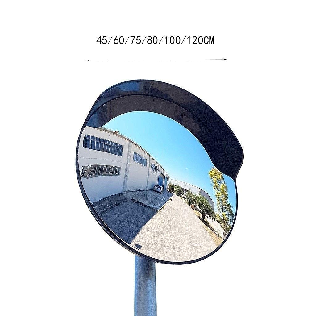 100CM Convex Safety Mirror for Blind Spot Detection - Durable Weatherproof Traffic Mirror for Park Entrances, Indoor & Outdoor Use - Theft Protection & Enhanced Visibility