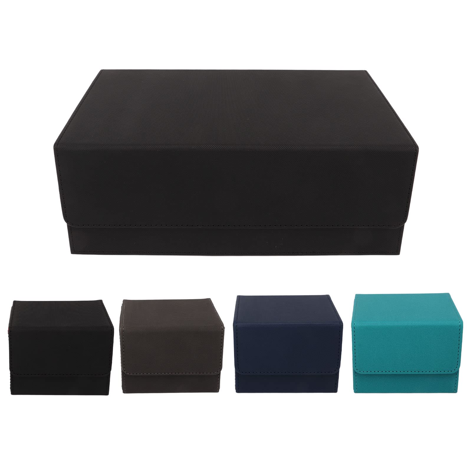 400+ Card Deck Holder - PU Leather Magnetic Closure Commander Card Storage Box for MTG, Pokemon, Yu-Gi-Oh - Perfect for Game Nights, Travel & Collectible Card Organization