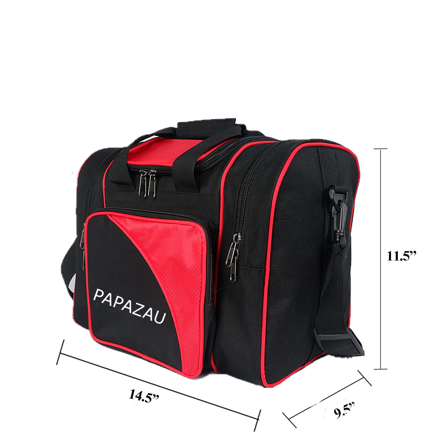 **PAPAZAU Single Bowling Ball Bag with Padded Holder - Lightweight Tote for Bowling Ball & Shoes (Fits Men's Size 14) - Perfect for League Play & Casual Bowling**
