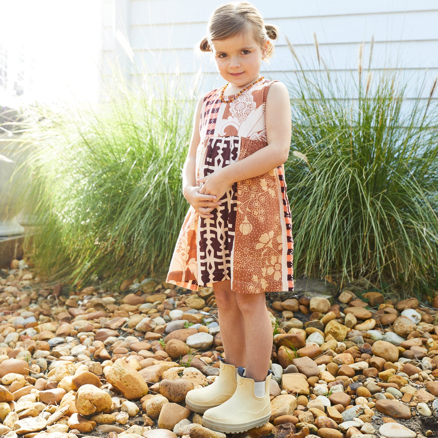 Heena Girls' Floral Print Summer Dress - Cute & Comfortable Kids Outfit for Parties, School & Playtime
