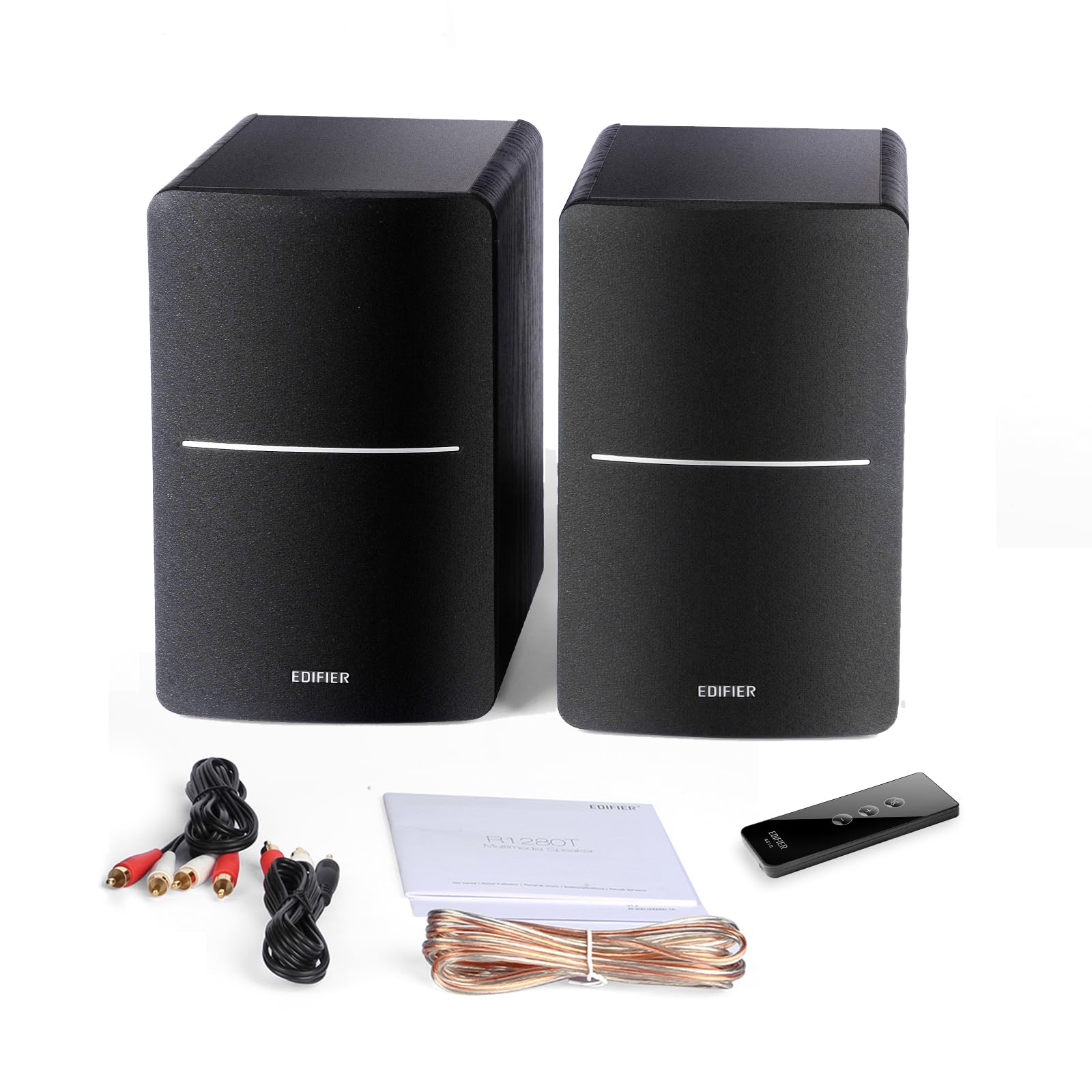 Edifier R1280T Active Bookshelf Speakers - 2.0 Studio Monitor Speakers with 42W RMS Power (Black) - Perfect for Home Audio, Gaming & Music Production