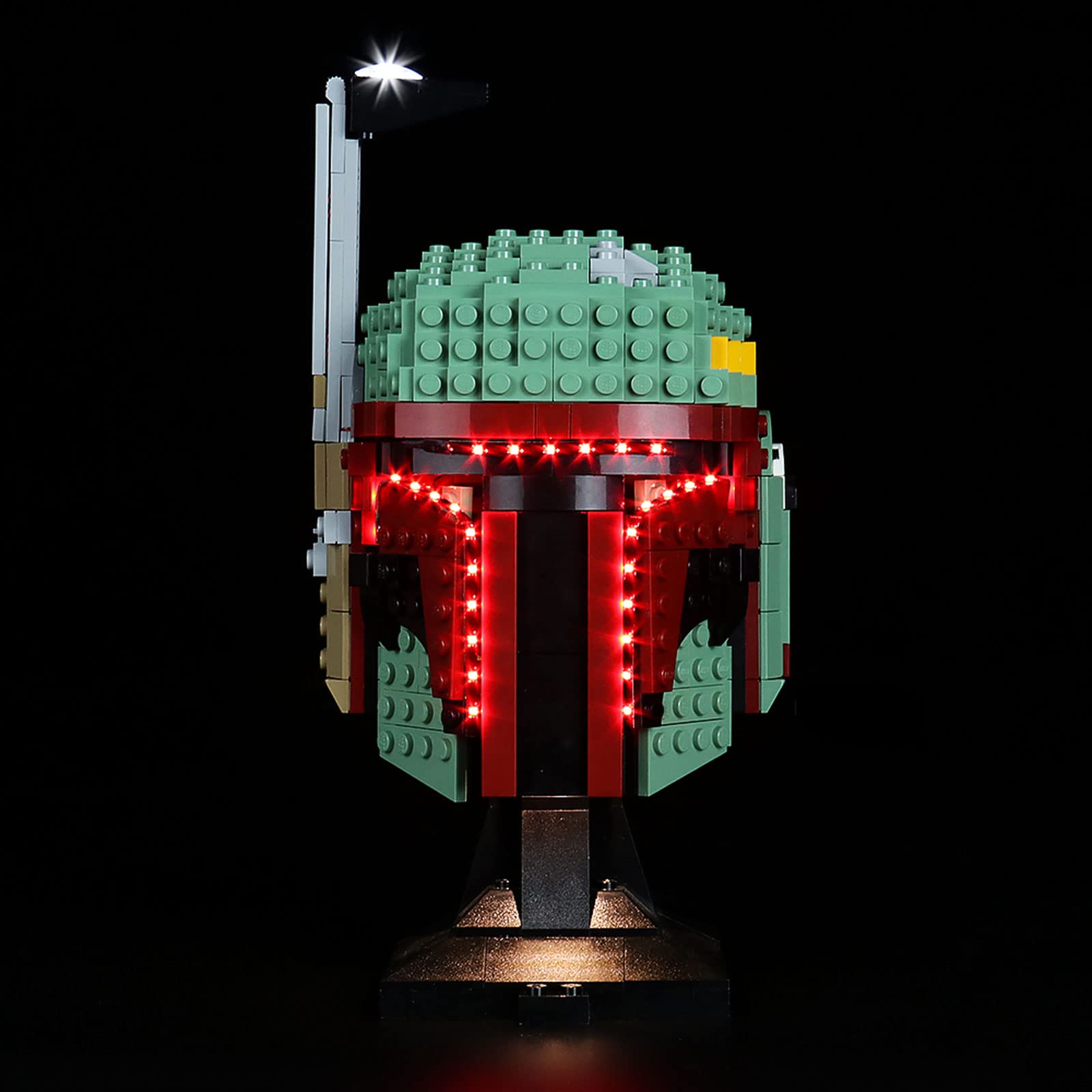 Bourvill LED Light Kit for Lego Boba Fett Helmet 75277 - Compatible with Lego Star Wars Building Set - Classic Version (Model Not Included) - Perfect for Display & Night Light Decoration