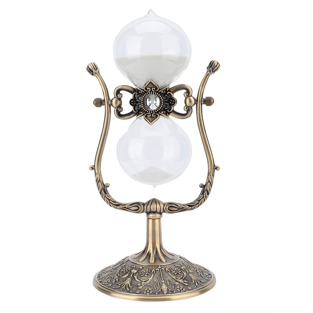 30-Minute European Style Sand Timer Hourglass - Bronze Desk Decor for Office, Living Room & Bedroom | Perfect for Productivity, Meditation & Home Decor
