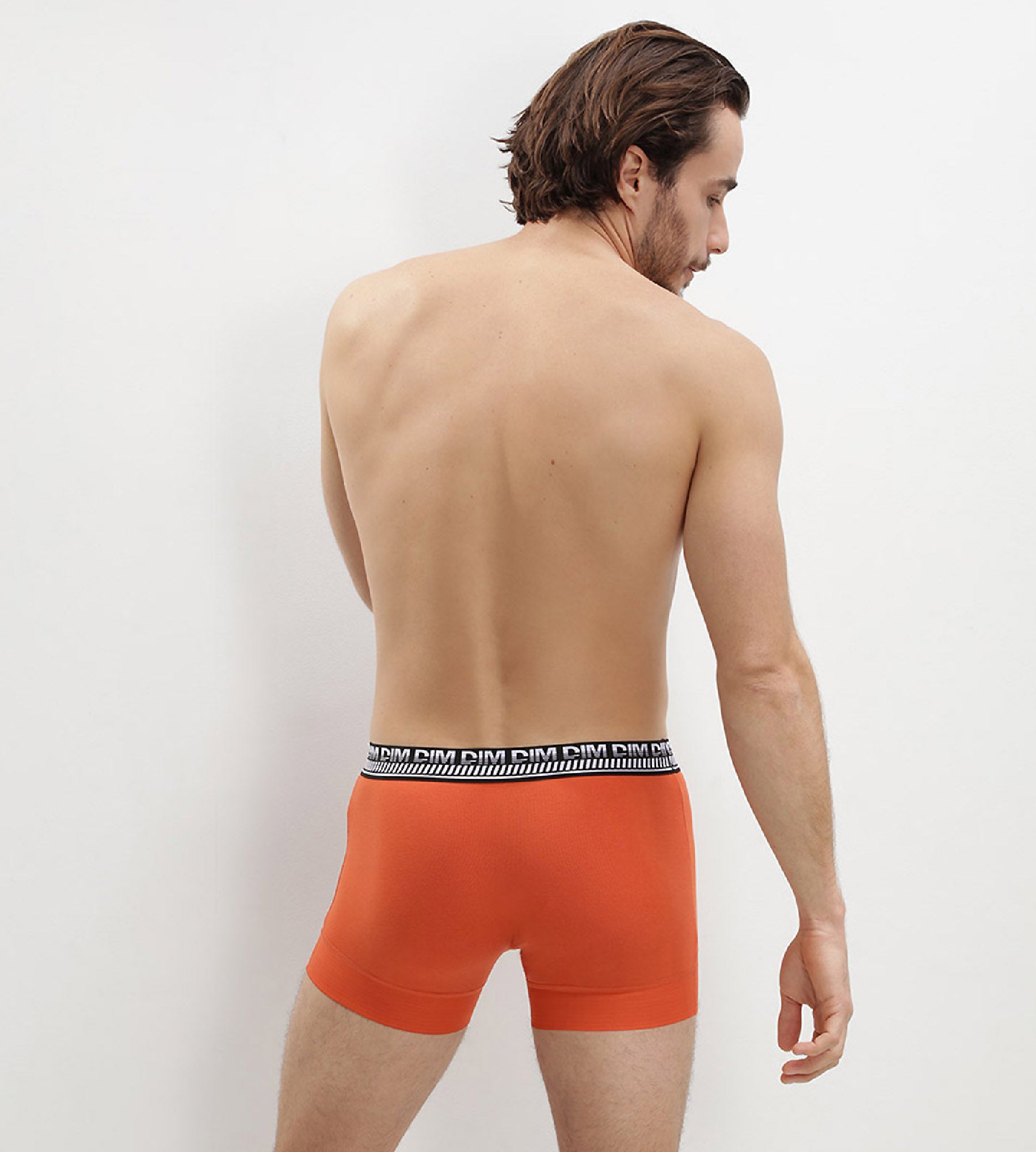 2 Pack Stretch Cotton Men's Boxer Briefs - Blue & Orange - Stay & Fit Comfort for Everyday Wear & Active Lifestyle