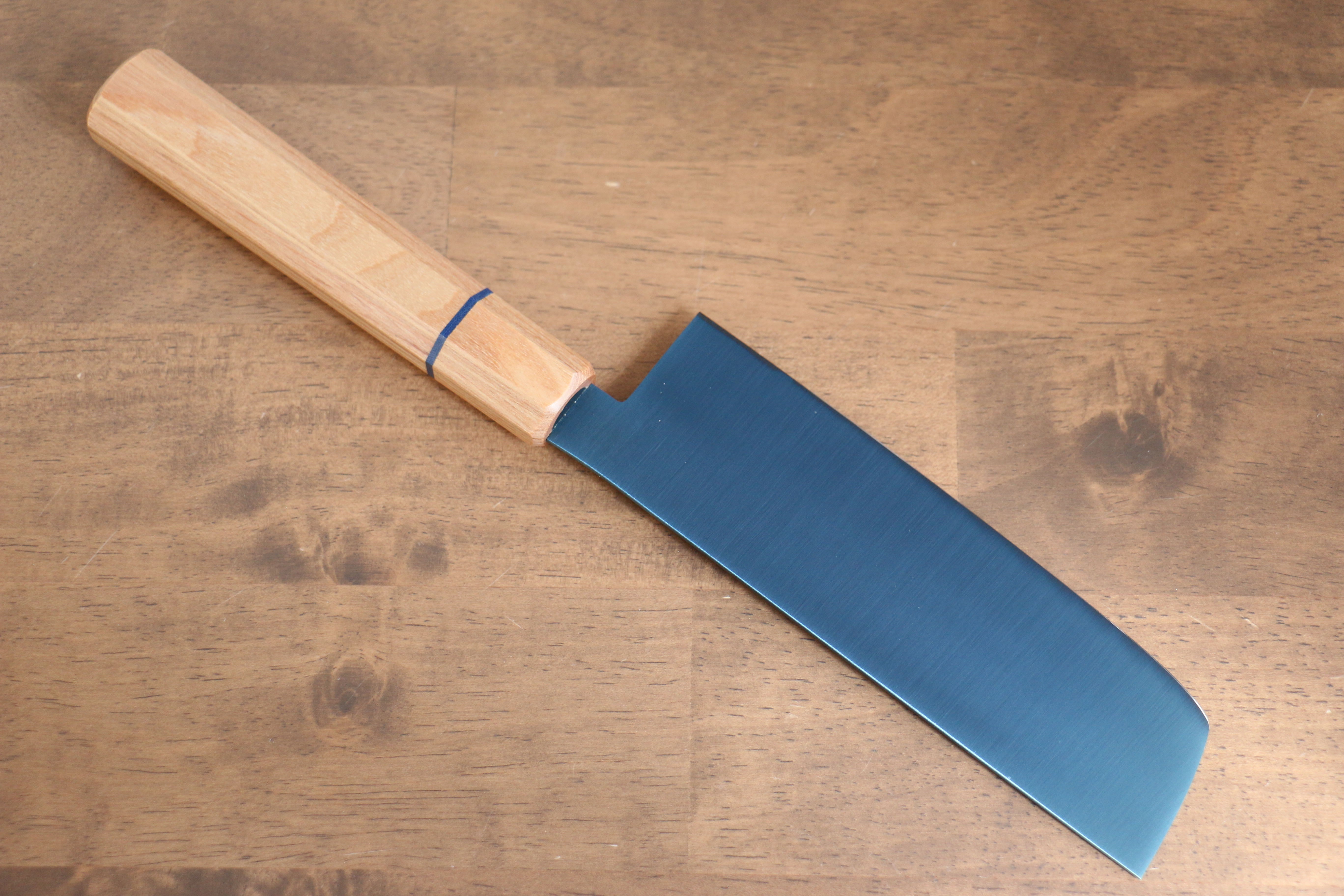 Premium Seisuke SK 85 Nakiri Knife 160mm - Japanese Stainless Steel Blade with Ion Plating & White Wood Handle - Perfect for Sushi, Vegetables, and Precision Cutting