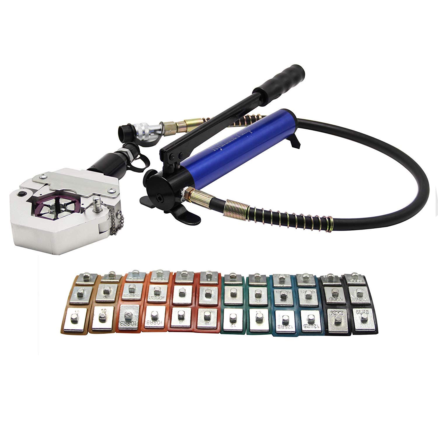 CGOLDENWALL FS-7842C AC Hose Crimper - Hydraulic Clamp Tool for HVAC Repair