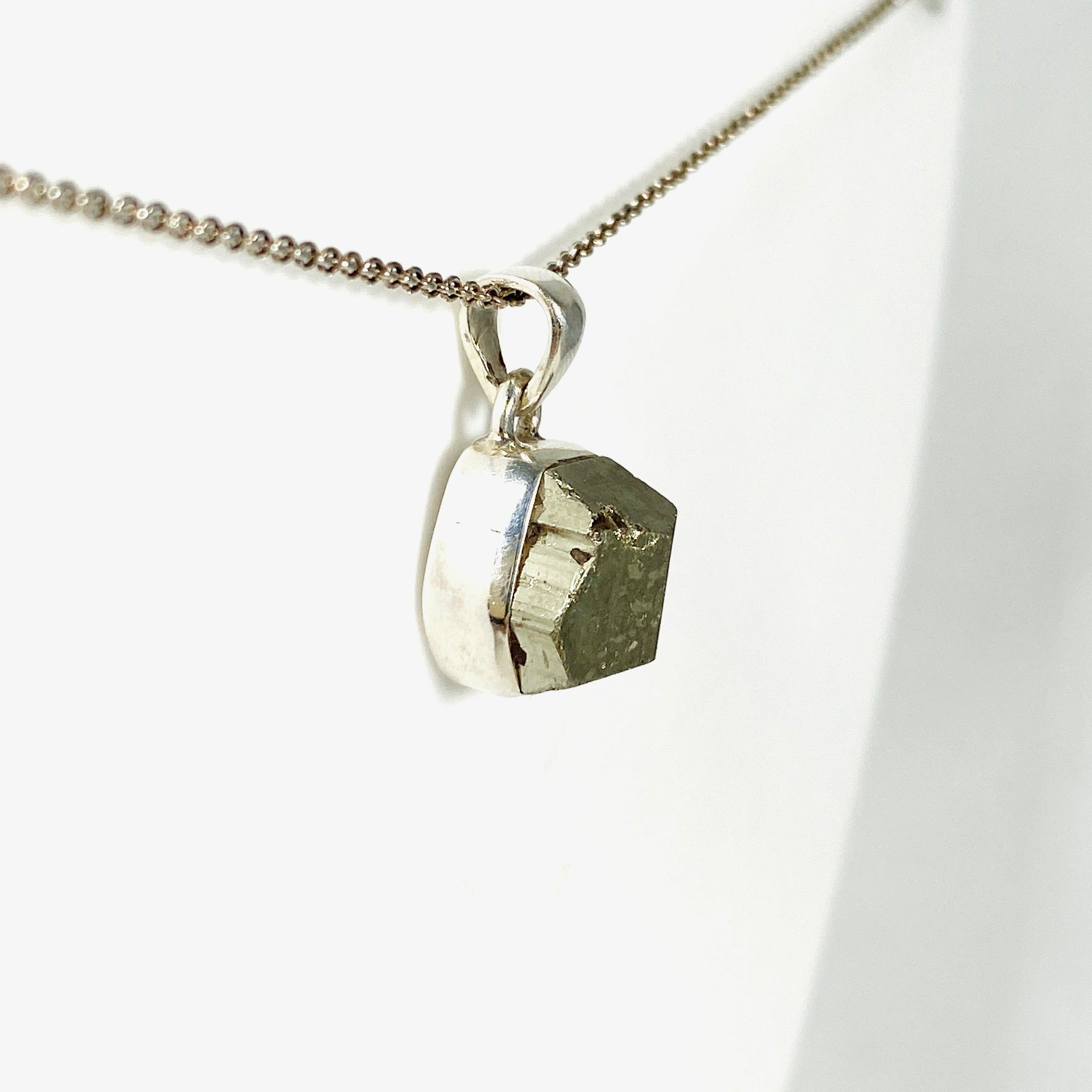 Natural Pyrite Raw Stone Pendant Necklace - Handmade Healing Crystal Jewelry for Women & Men - Perfect for Meditation, Energy Healing & Spiritual Gifts