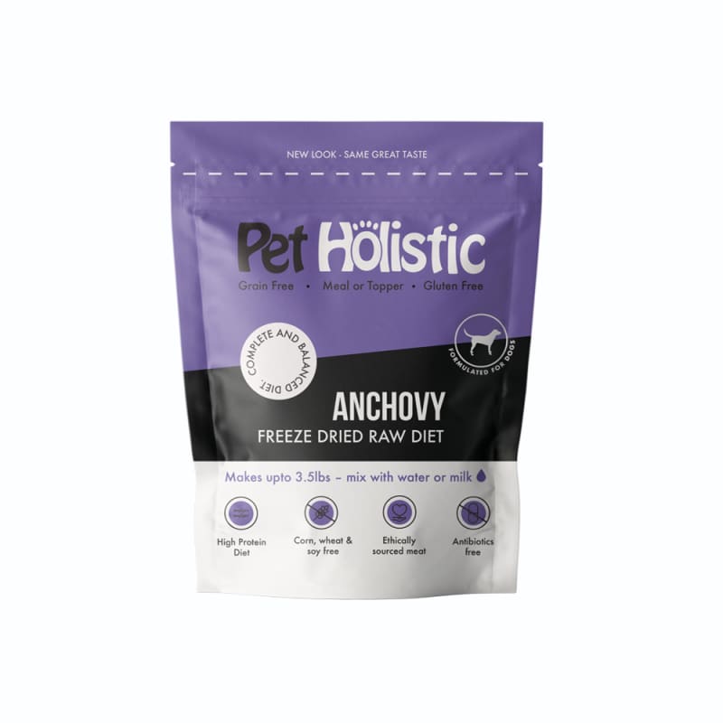 Premium Freeze-Dried Raw Dog Food with Anchovy - Holistic Pet Nutrition, 2oz | Grain-Free Treats for Small & Large Dogs | Perfect for Training, Travel & Outdoor Adventures