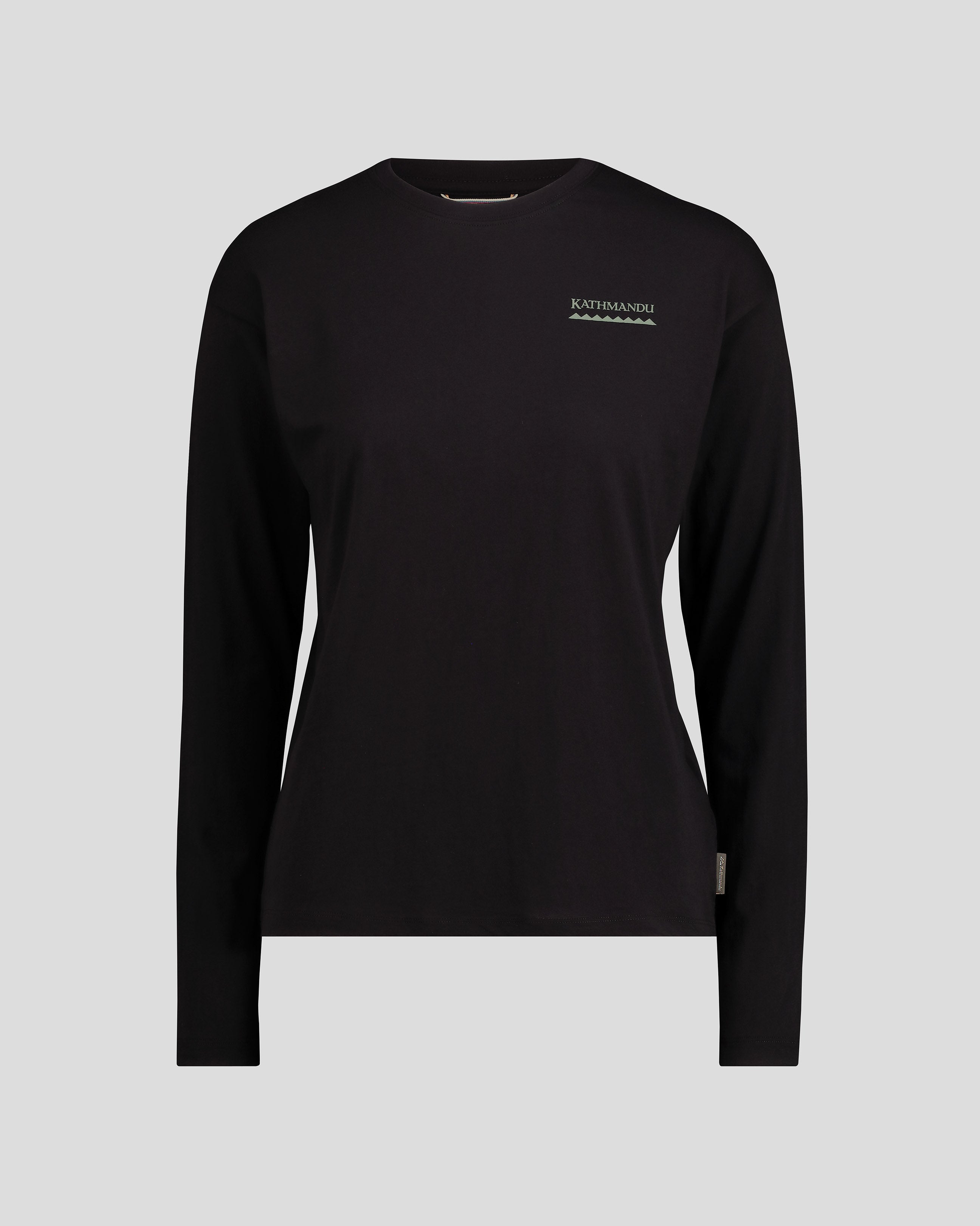 Heritage Organic Cotton Women's Long Sleeve T-Shirt - Soft & Comfortable Black Top for Casual Wear & Layering