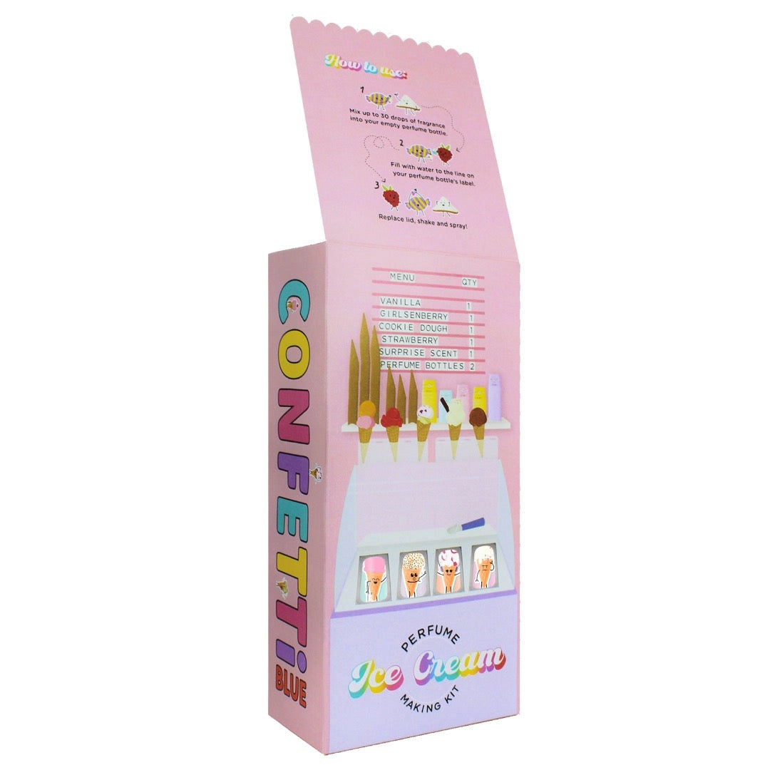 Confetti Blue Ice Cream Scented Perfume Making Kit for Kids DIY Craft Projects - Fun Birthday Party Activity & Creative Gift Idea
