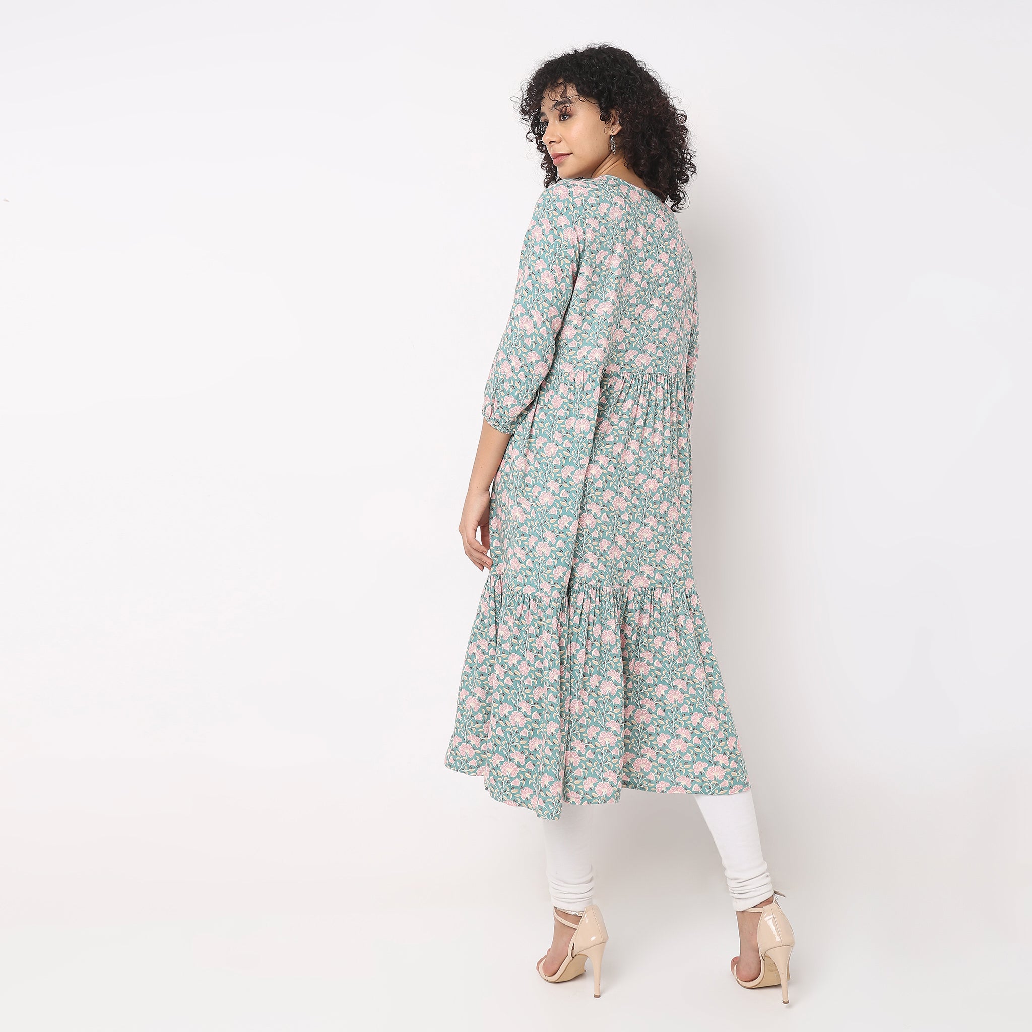 Flare Fit Printed Kurta for Women - Stylish Indian Ethnic Wear for Festivals, Parties & Casual Outings