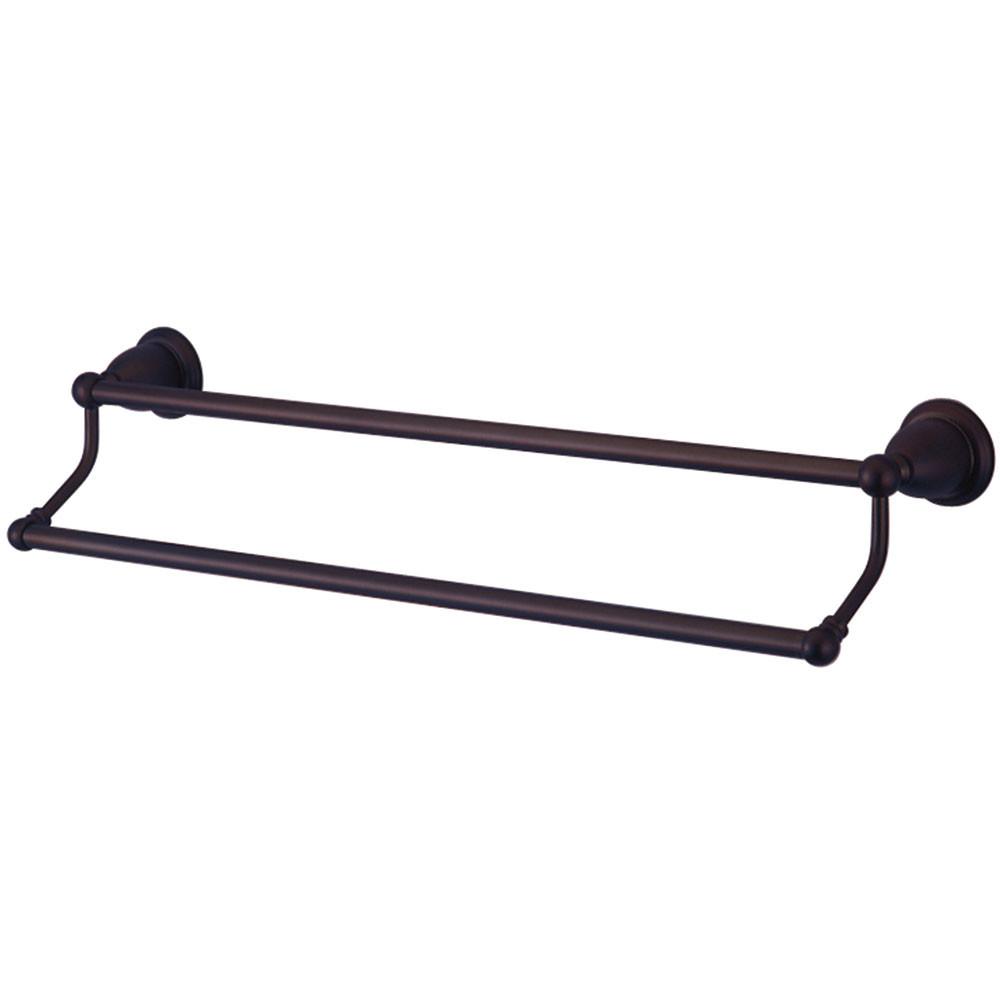 Oil Rubbed Bronze 24-Inch Double Towel Bar Rack - Bathroom Accessories for Modern & Traditional Homes - Perfect for Bathrooms, Spas, and Guest Rooms - BA1753ORB