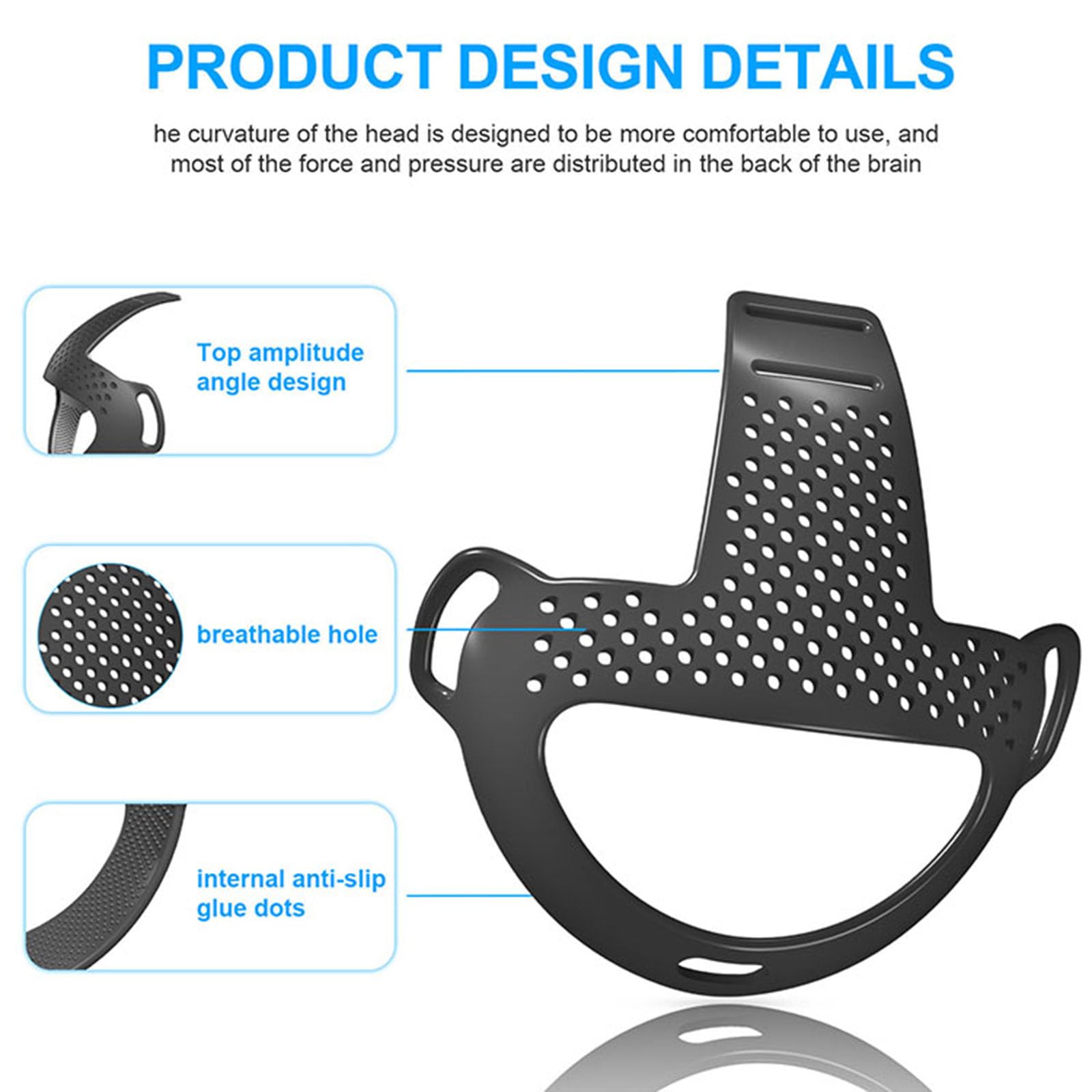 Meta Quest 3 VR Headset Replacement Head Cushion Pad - Soft TPU Comfortable Head Strap Cover for Oculus Quest 3 Accessories - Perfect for Long Gaming Sessions & VR Experiences
