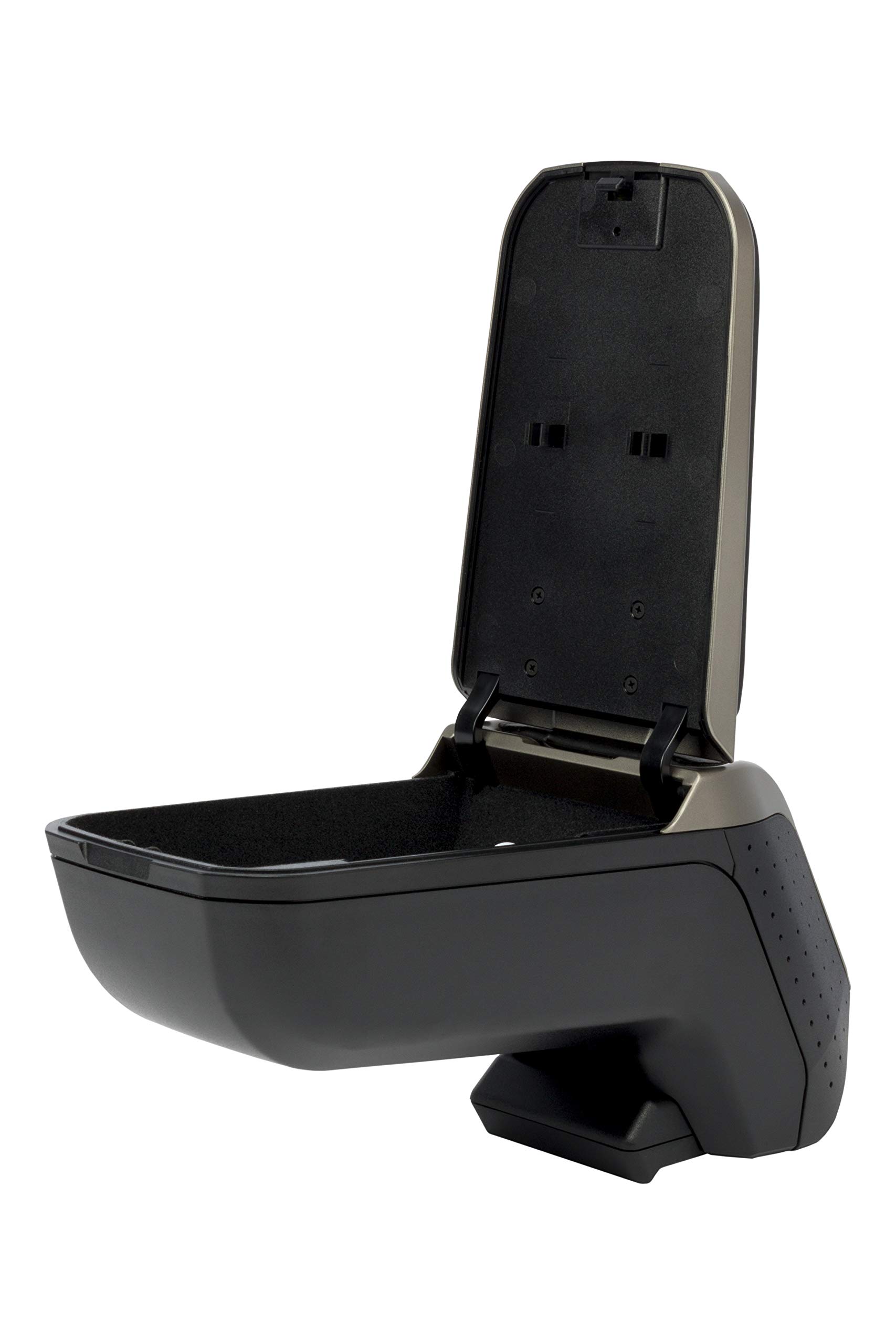Armster 2 Black/Grey Car Seat Armrest with Storage Compartment & Foldable Design - Perfect for SEAT Arona (2018-2023) Models | Ideal for Long Drives & Road Trips